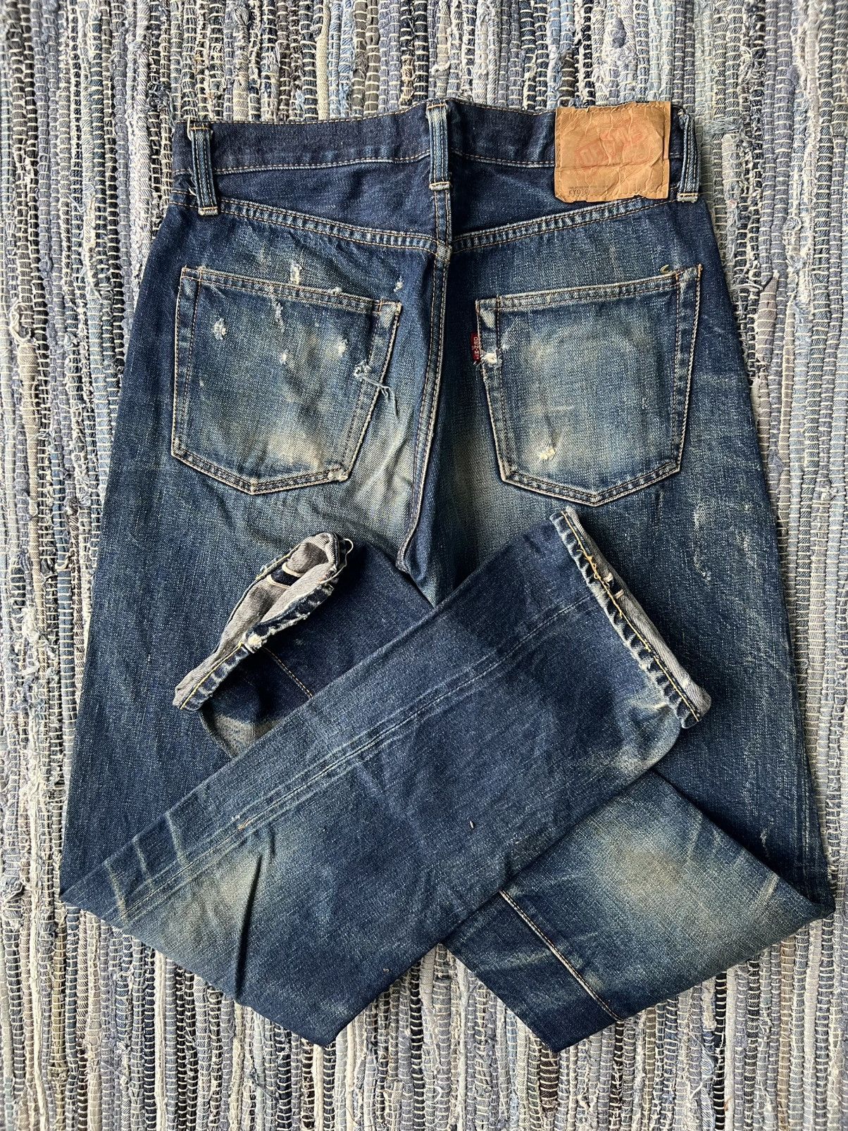 Denime 1990s Denime Kyoto Orizzonti Beautiful Faded Selvaged Denim Size US 30 / EU 46 - 3 Thumbnail