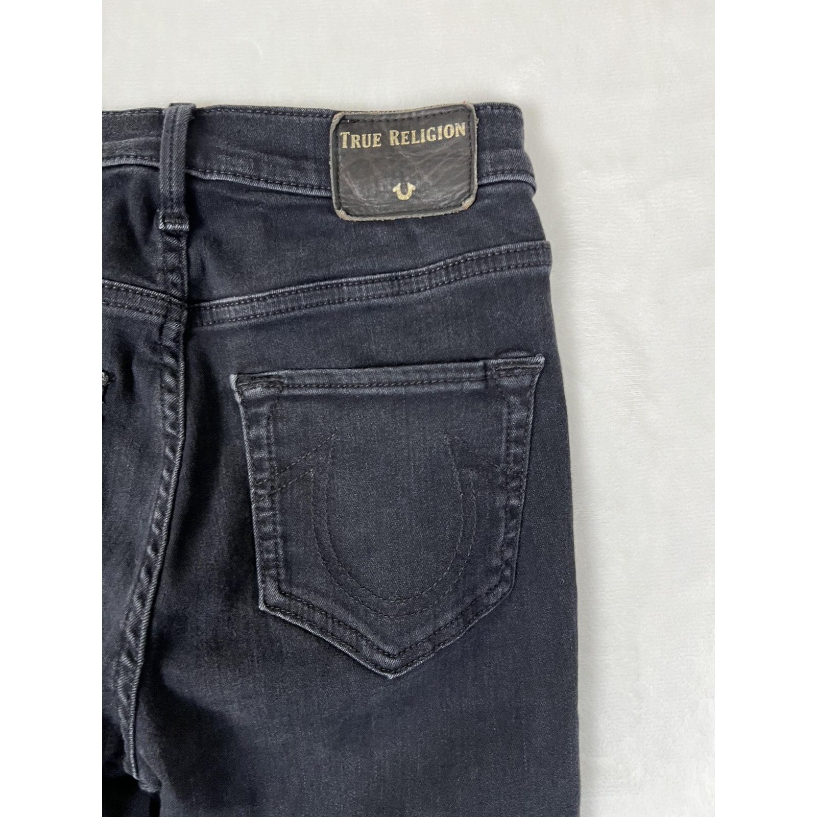 True Religion True Religion Halle Jeans Womens 26 Black High Rise Skinny Size 26" / US 2 / IT 38 - 12 Thumbnail