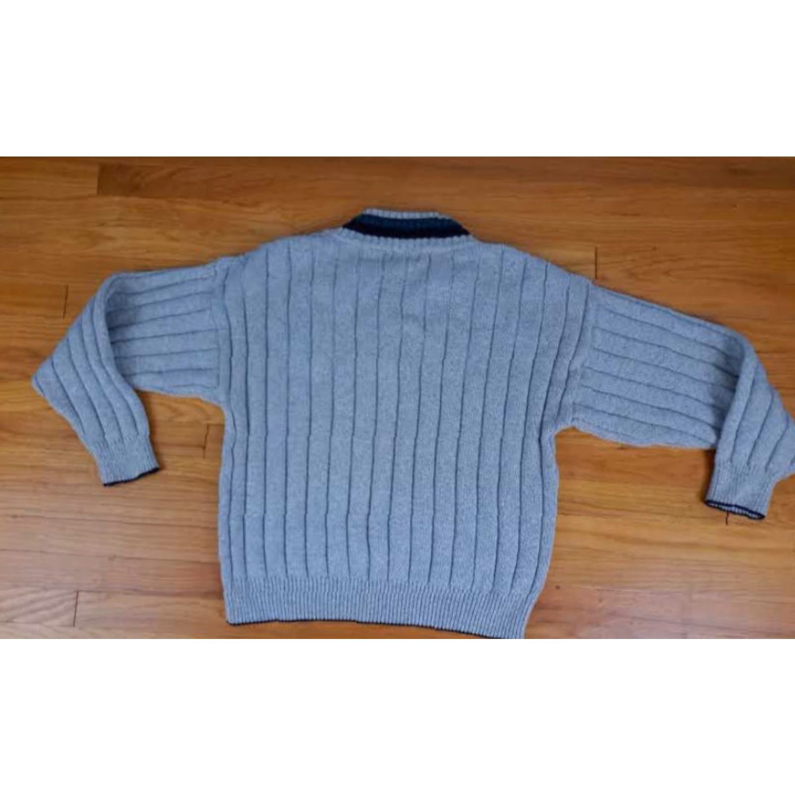 Eddie Bauer Eddie Bauer Tennis Sweaterv-Neck Knit Cotton USA Made Large Gray Pullover Men L V-Neck Knit Footnote: Size US L / EU 52-54 / 3 - 5 Thumbnail