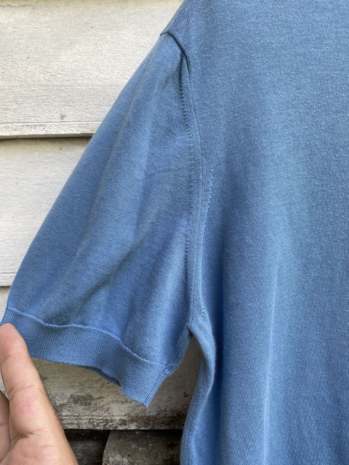 Prada × Vintage VintagePrada Classic Style Short Sleeve Sweater Size US M / EU 48-50 / 2 - 3 Thumbnail