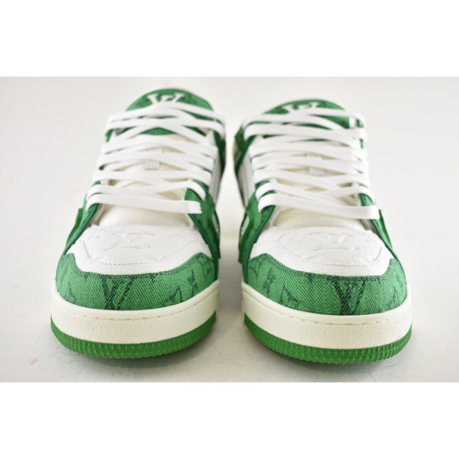 Louis Vuitton Louis Vuitton Green Denim White Empreinte Low Top Trainer Size US 10 / EU 43 - 10 Thumbnail