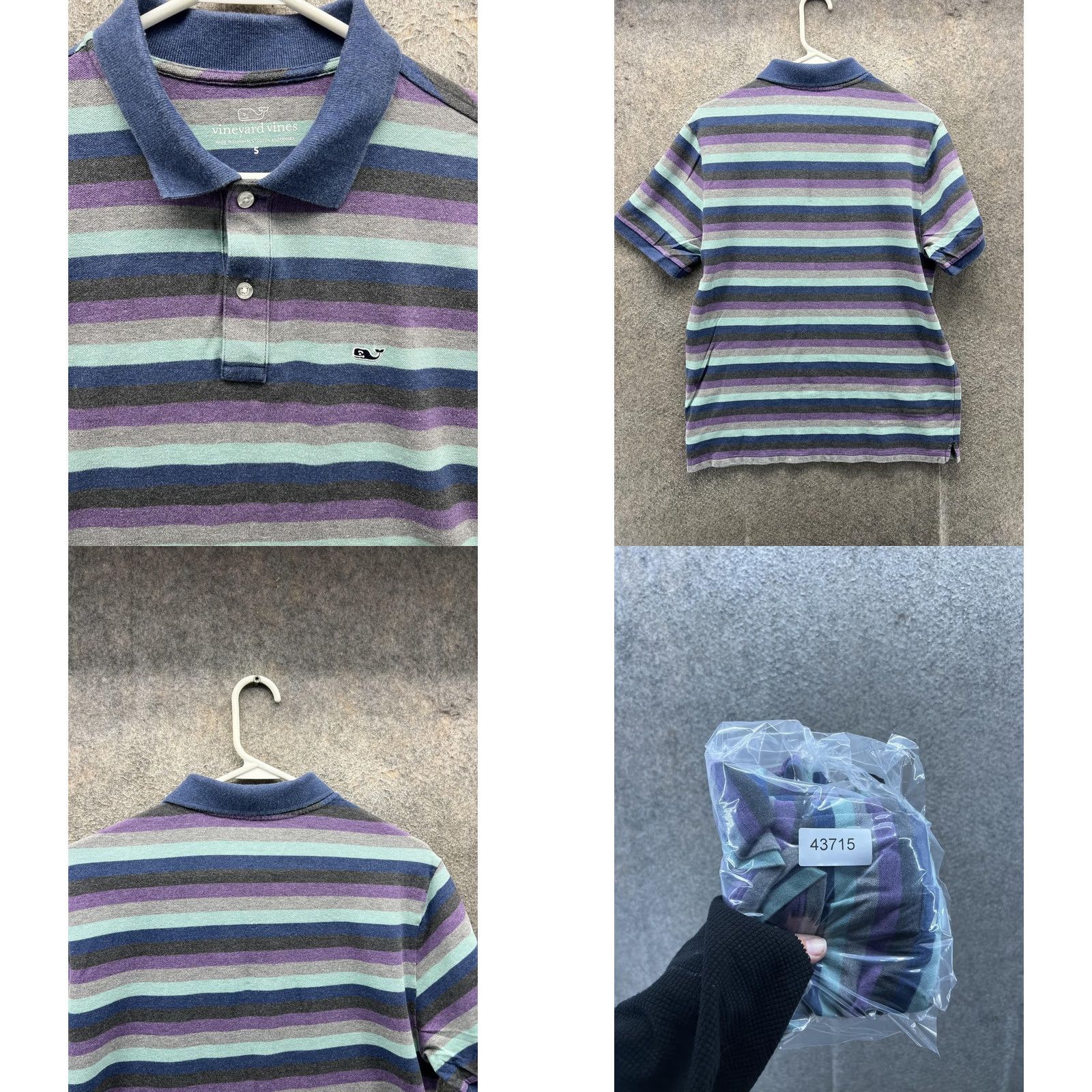 Vineyard Vines Vineyard Vines Polo Shirt Men Small Multicolor Stripe Cotton Streetwear Y2K Size US S / EU 44-46 / 1 - 8 Thumbnail