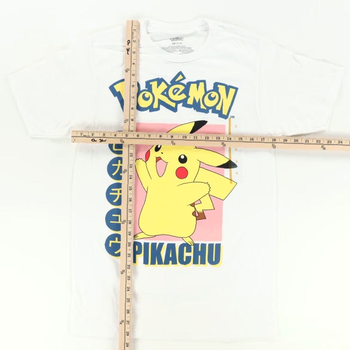 Vintage Pokemon Pikachu Graphic Solid T-Shirt White Men's S Size US S / EU 44-46 / 1 - 3 Thumbnail