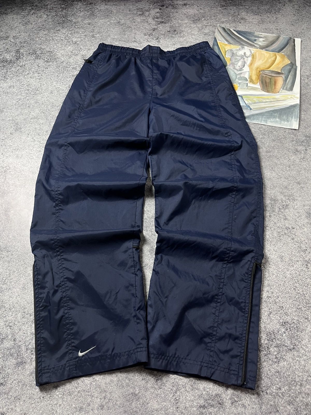 Nike 🔥90’S NIKE NYLON BAGGY TRACK PANTS GORPCORE Y2K Size US 30 / EU 46 - 2 Thumbnail