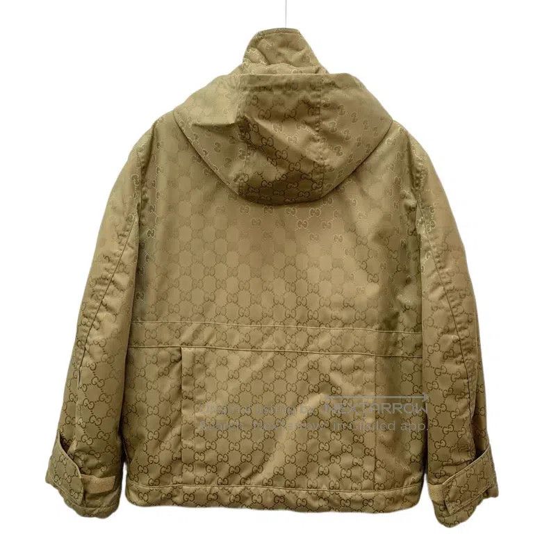 Gucci Gucci Dark brown logo dark pattern full print hooded zippe Size XS / US 0-2 / IT 36-38 - 2 Thumbnail