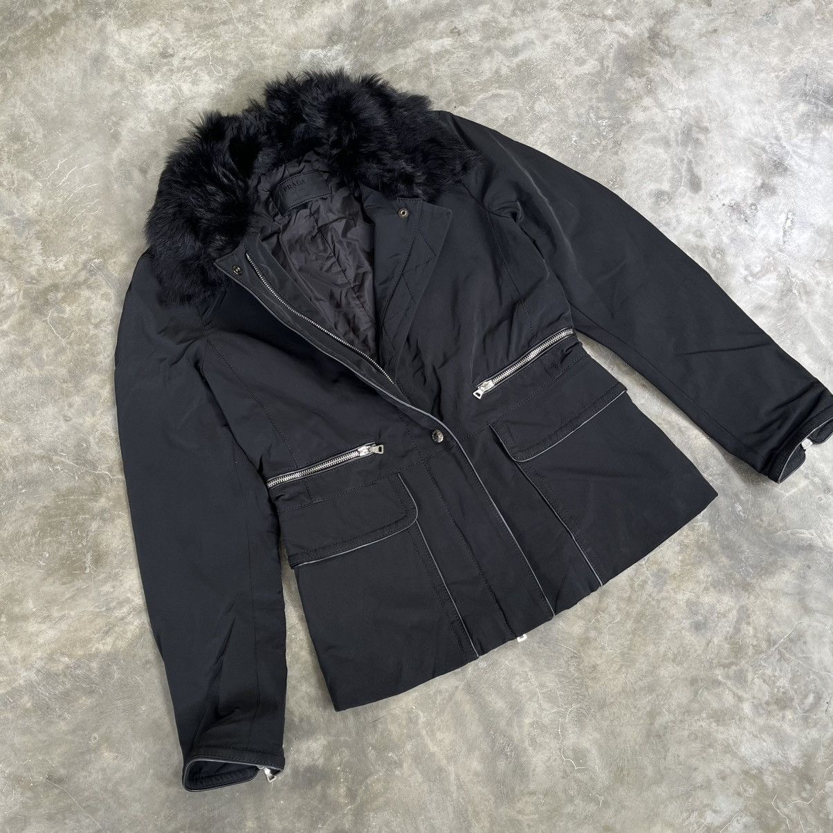 Prada Luxury Prada Neck Fur Nylon Jacket Size S / US 4 / IT 40 - 3 Thumbnail