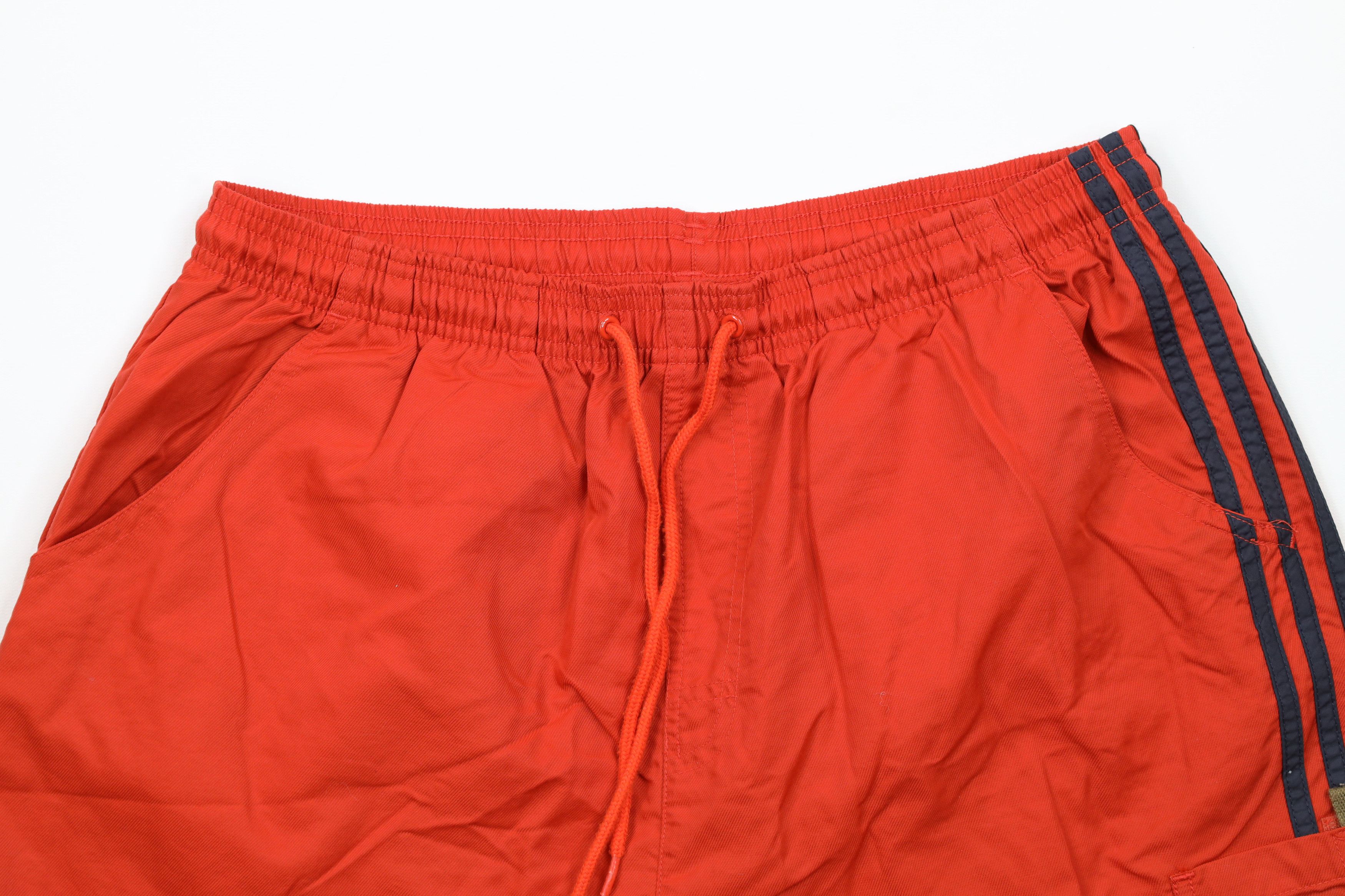Adidas × Vintage Vintage 90s Adidas Striped Above Knee Shorts Orange Nylon Size US 34 / EU 50 - 2 Thumbnail