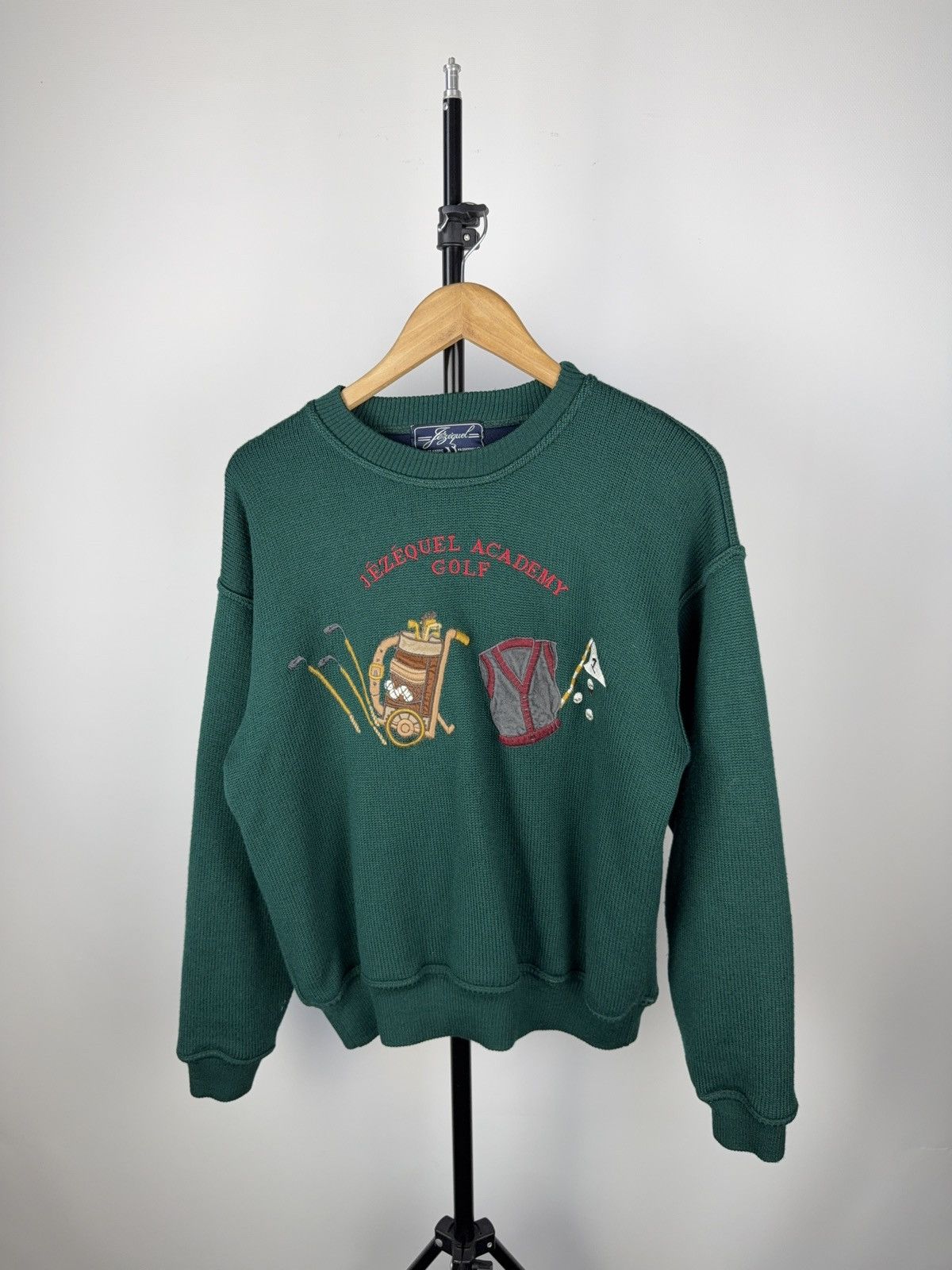 Designer × Vintage Vintage 90s Big LOGO golf wool knitted sweater Y2K Men’s Size US S / EU 44-46 / 1 - 1 Thumbnail