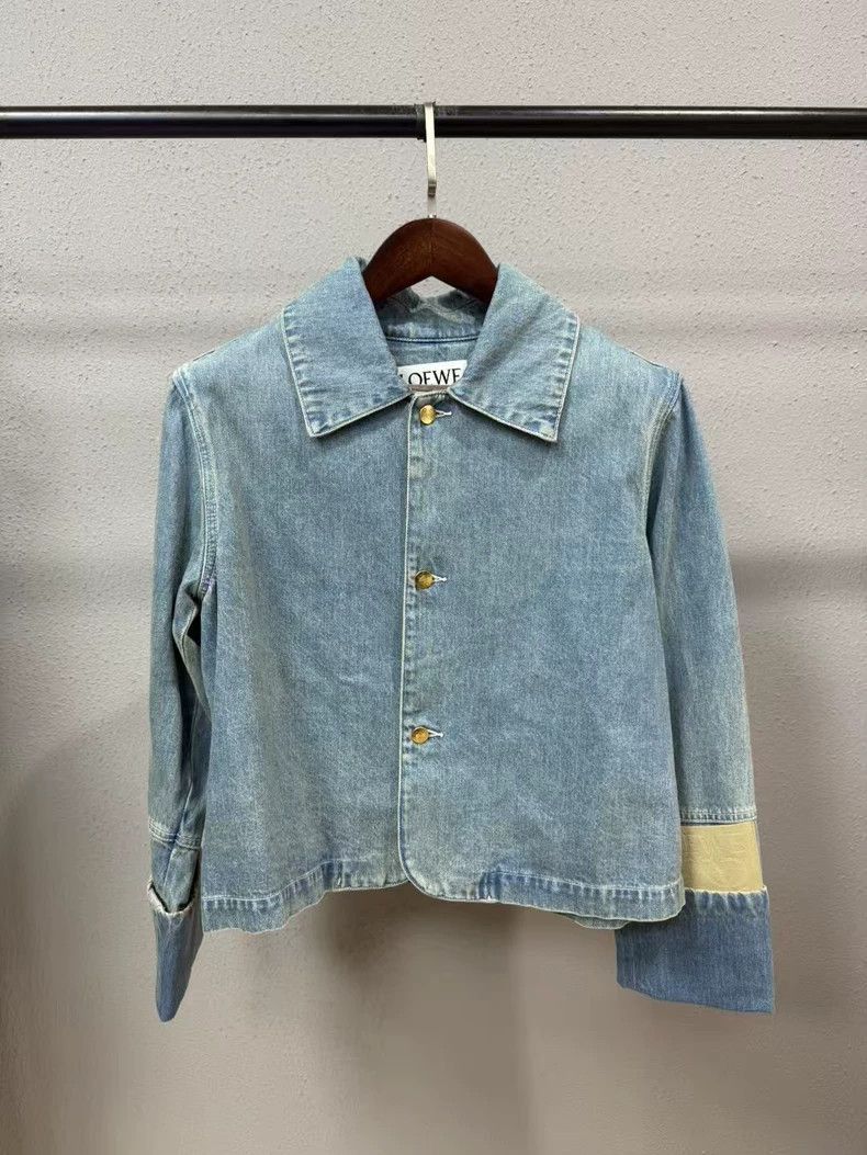 Loewe Leather Denim Jacket Size 38-2508