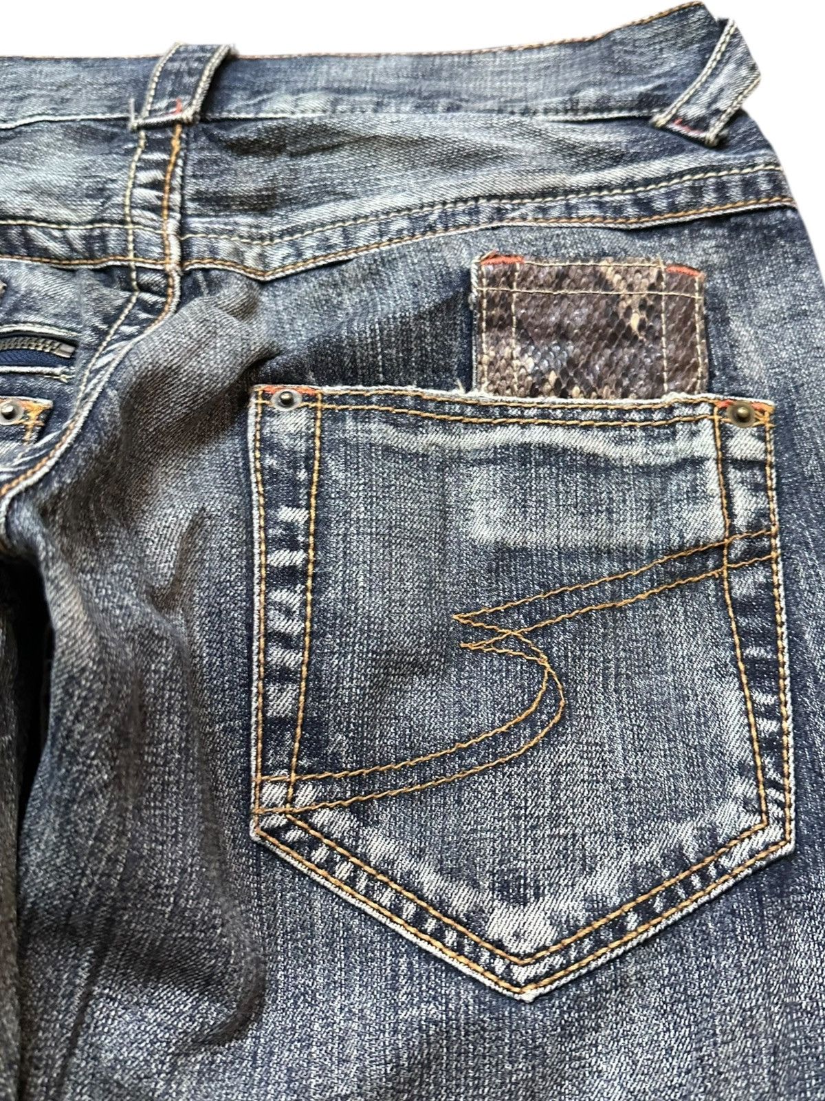 semanticdesign Vintage Semantic Design Flare Grunge Bondage Punk Denim Size US 30 / EU 46 - 9 Thumbnail