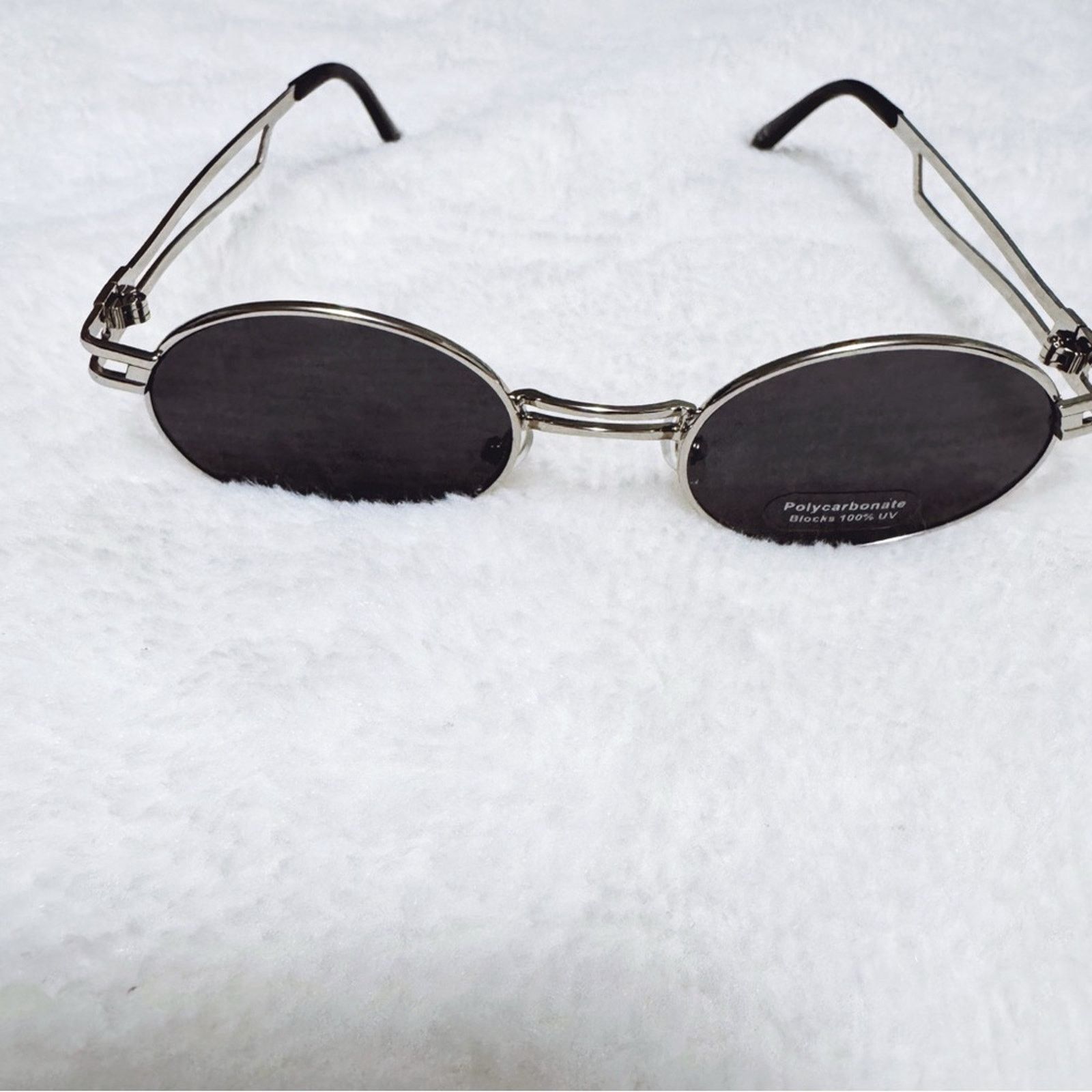 Other Betsy Black with Silver Rim Round Sunglasses Size ONE SIZE - 4 Thumbnail
