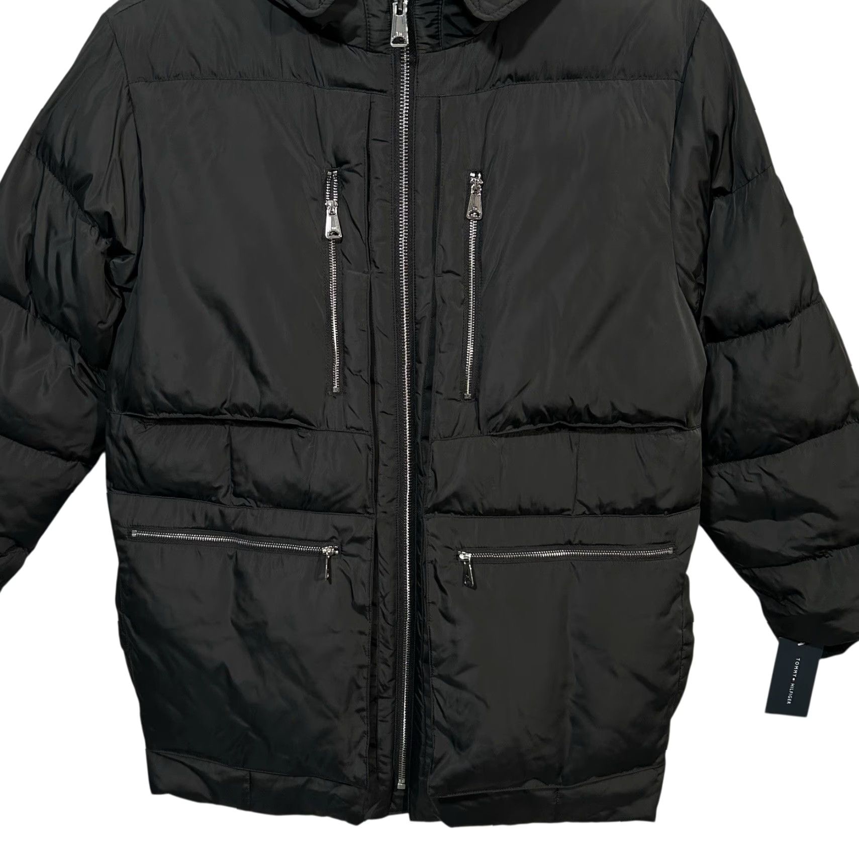 Tommy Hilfiger Tommy Hilfiger Men’s Heavyweight Jacket Quilted Parka Coat M Black Hooded Size US M / EU 48-50 / 2 - 4 Thumbnail