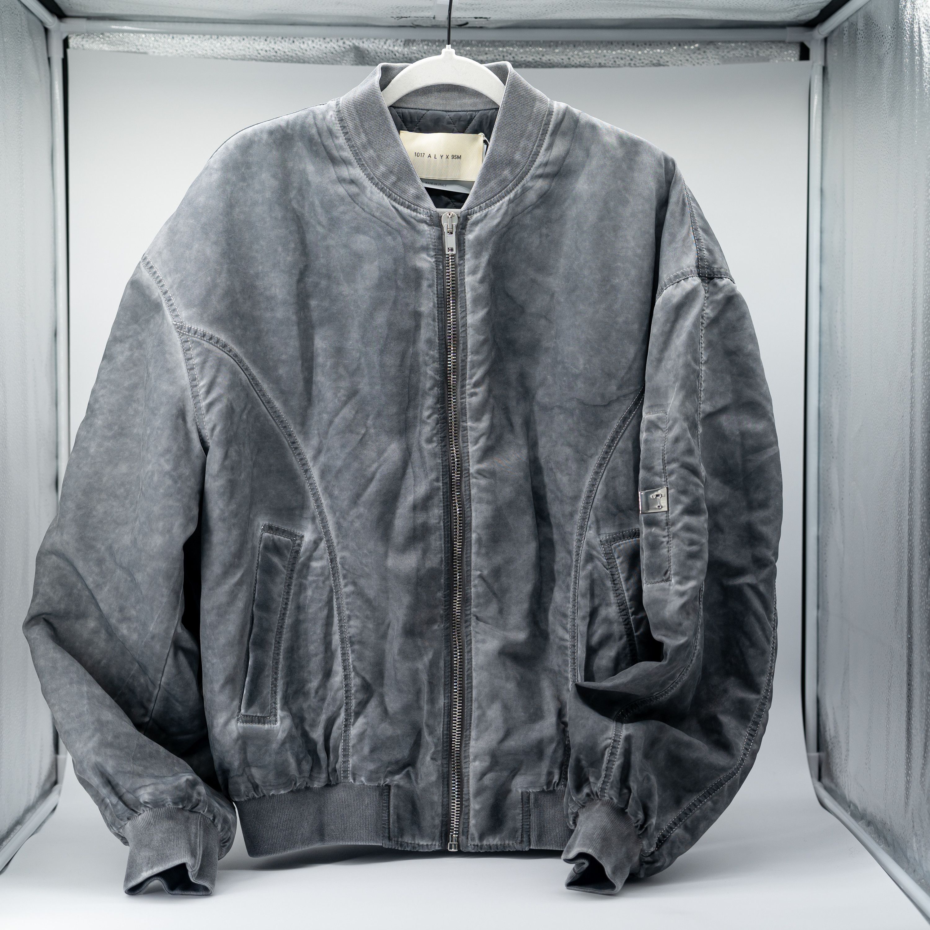 1017 ALYX 9SM size L - 1017 ALYX 9SM Gray Overdyed Bomber Jacket Grey Size US L / EU 52-54 / 3 - 2 Thumbnail