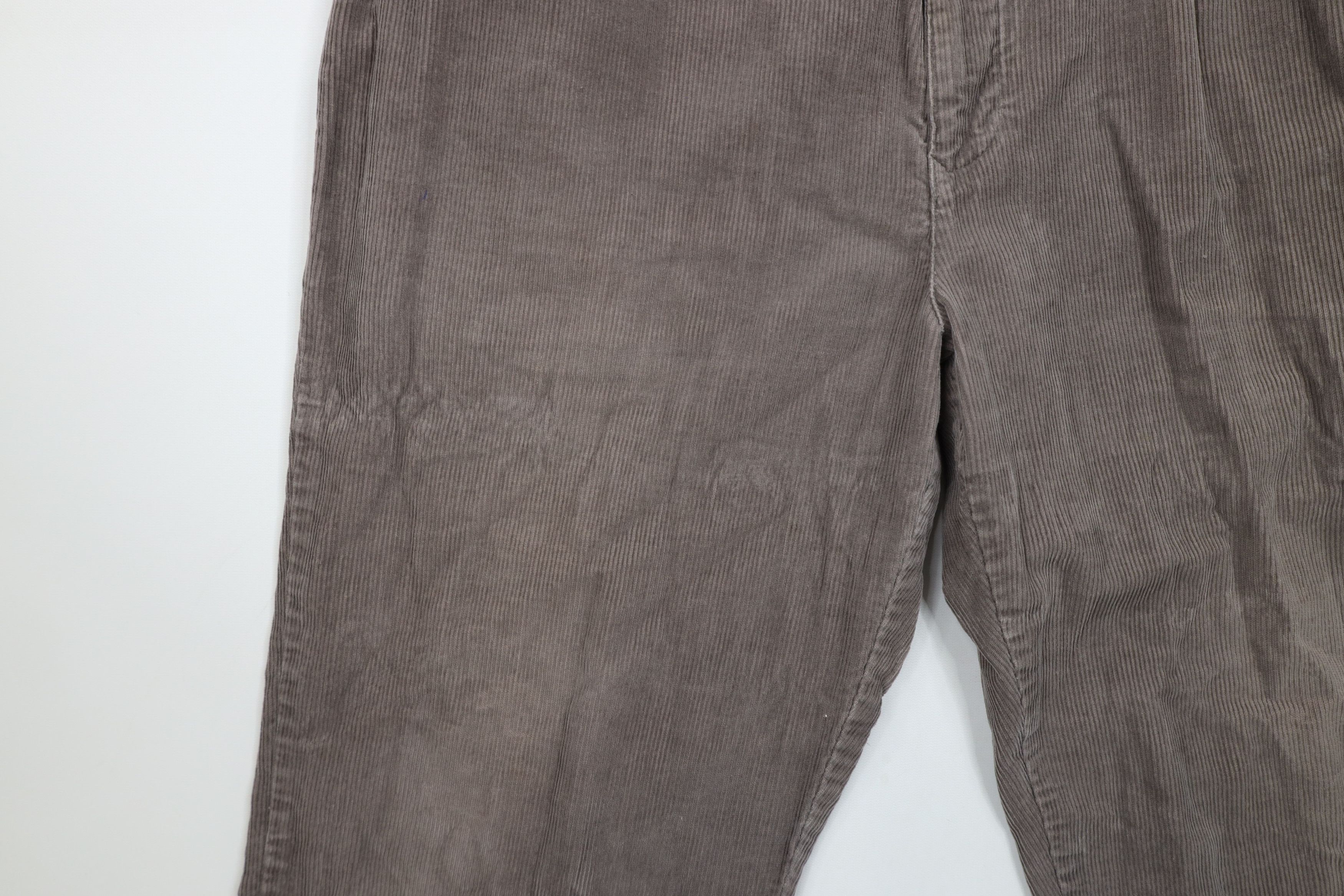Vintage Vintage 90s Streetwear Cuffed Wide Leg Corduroy Chino Pants Size US 34 / EU 50 - 7 Thumbnail