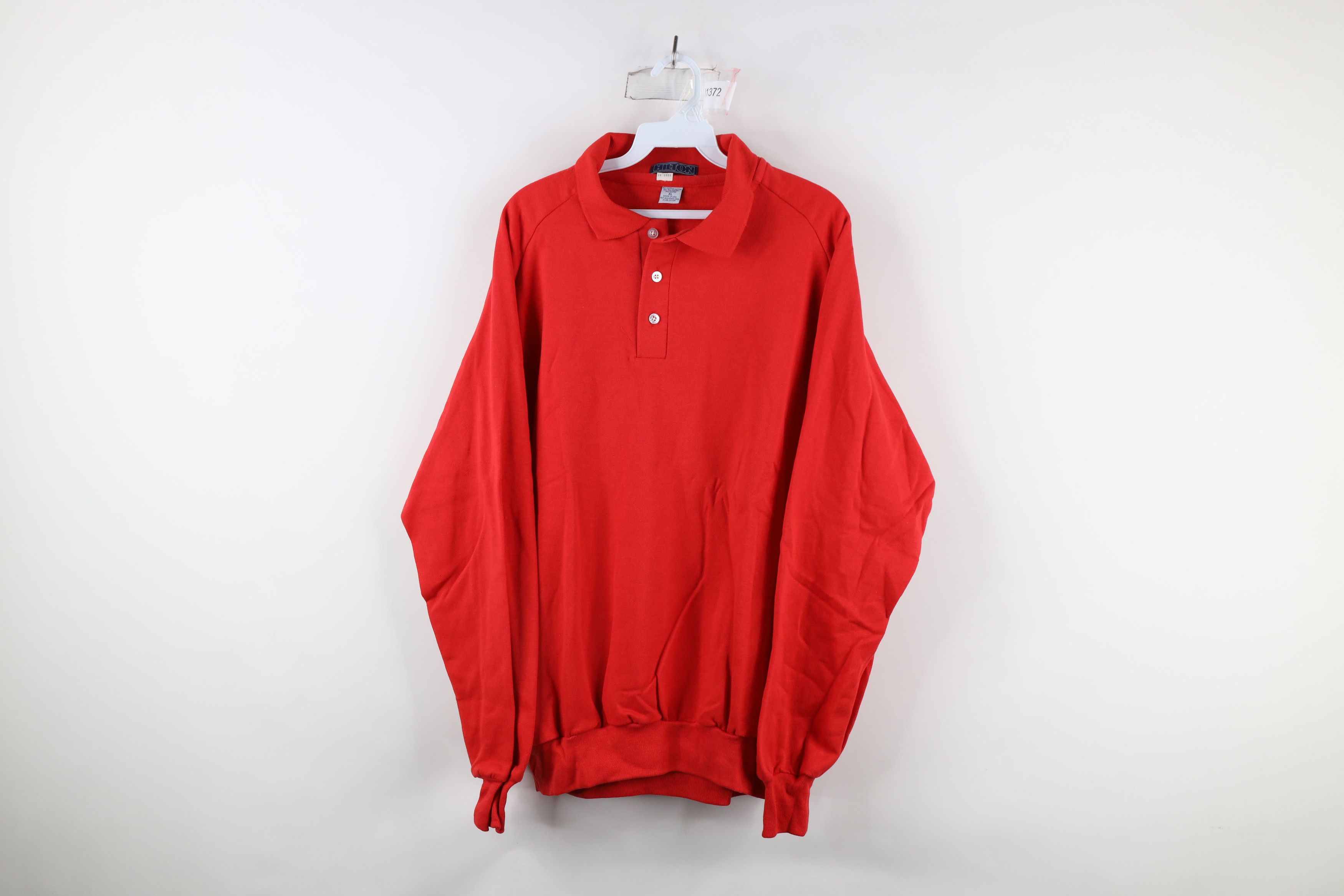 Vintage Deadstock Vintage Streetwear Collared Pullover Sweatshirt Size US XL / EU 56 / 4 - 1 Thumbnail