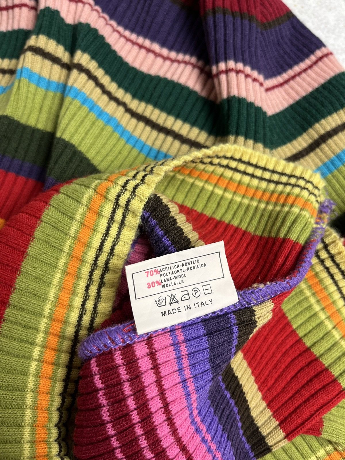 Miss Sixty Vintage Archive Miss Sixty Y2K Striped Turtleneck Sweater Size M / US 6-8 / IT 42-44 - 6 Thumbnail