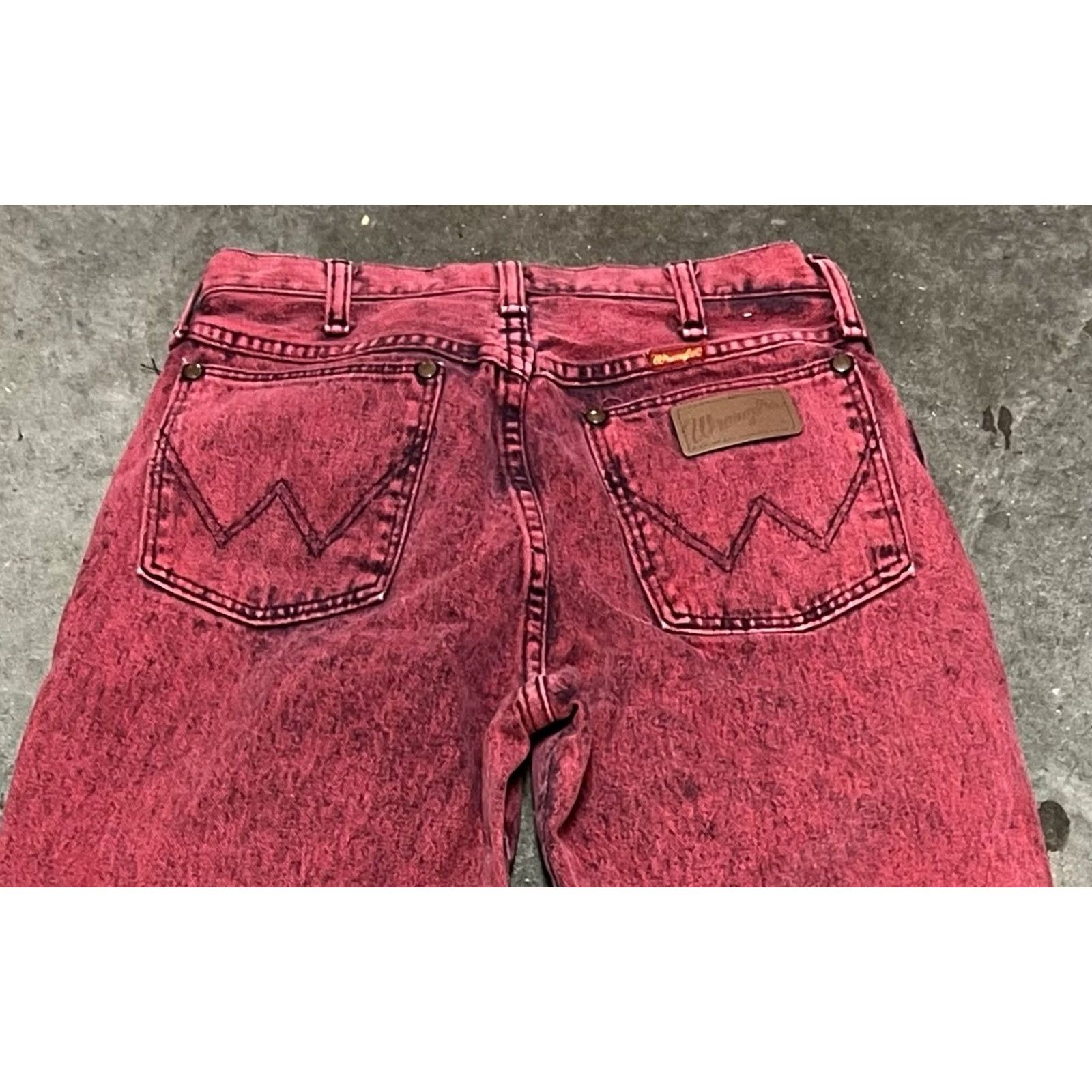 Wrangler VINTAGE Wrangler Red Acid Wash Jeans Women’s 11 High Rise Straight Leg Denim Cotton Jeans Women’s Wrangl er Logo 90s Cowboy Mens? Size 26" / US 2 / IT 38 - 7 Thumbnail