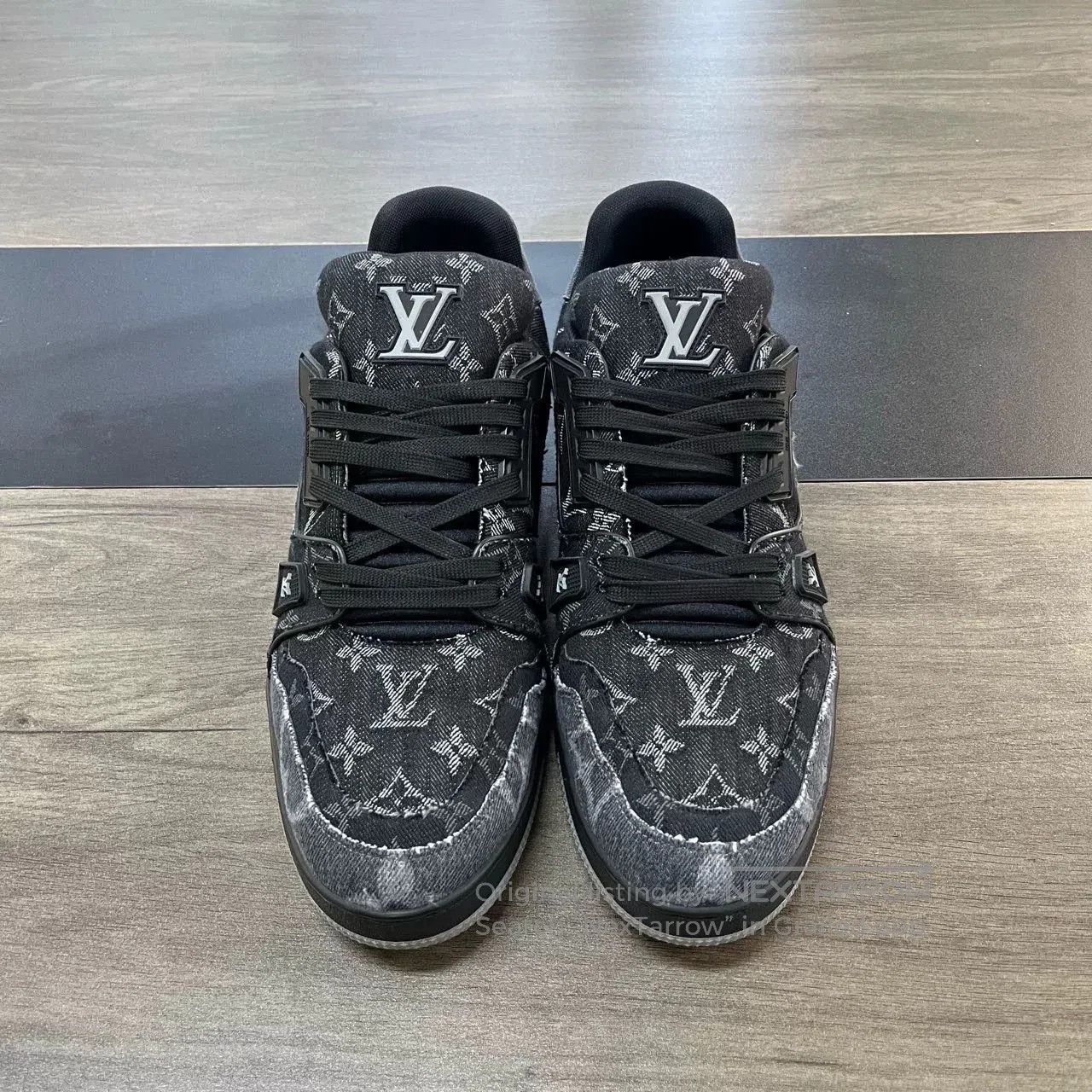 Louis Vuitton LV Trainer Black Denim Sneakers Size 44. Size US 11 / EU 44 - 2 Thumbnail