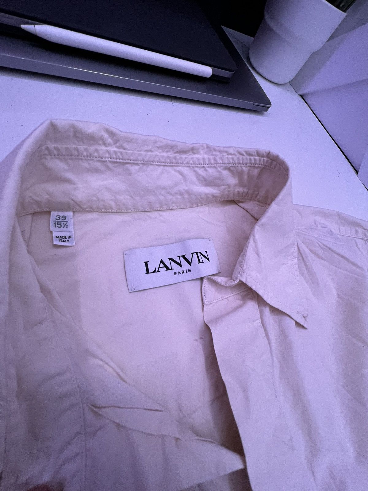 Lanvin Lanvin Embroidered Logo Relaxed-Fit Shirt Size US S / EU 44-46 / 1 - 6 Thumbnail