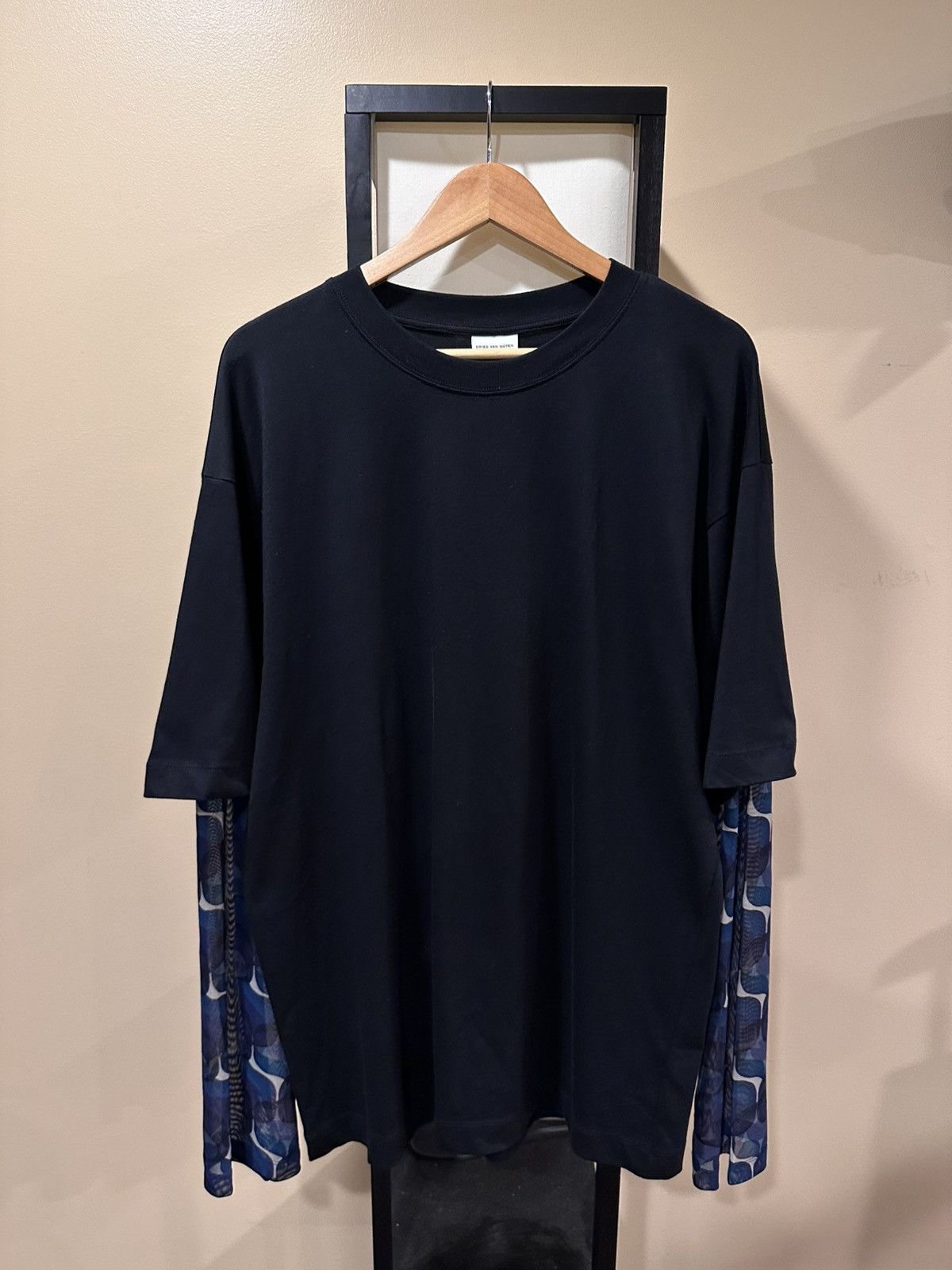 Dries Van Noten Dries Van Noten SS24 Hemal Black Layered Long Sleeve T-Shirt Size US XL / EU 56 / 4 - 1 Thumbnail