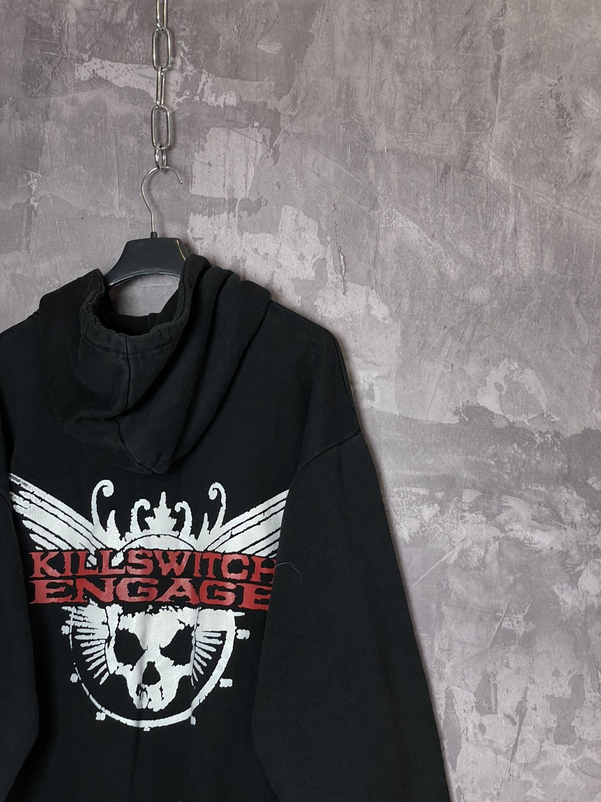 Band Tees × Vintage Crazy Vintage Y2K Killswitch Engage Skull Zip Up Hoodie Rare Size US L / EU 52-54 / 3 - 10 Thumbnail
