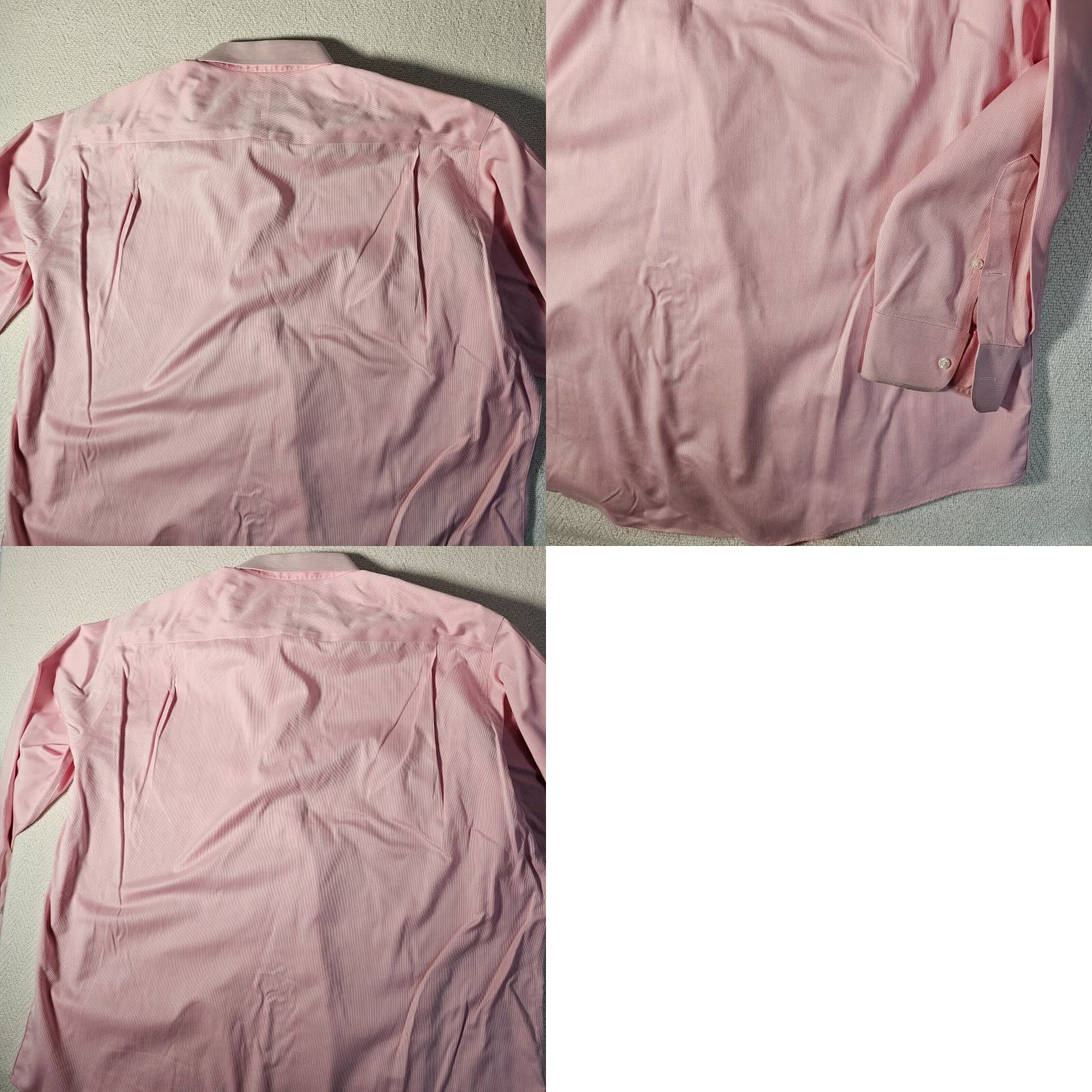 Nordstrom Dress Shirt Men 17.5 34 Button-Down SmartCare Wrinkle-Free Pink  Long Sleeve Adult 17.5