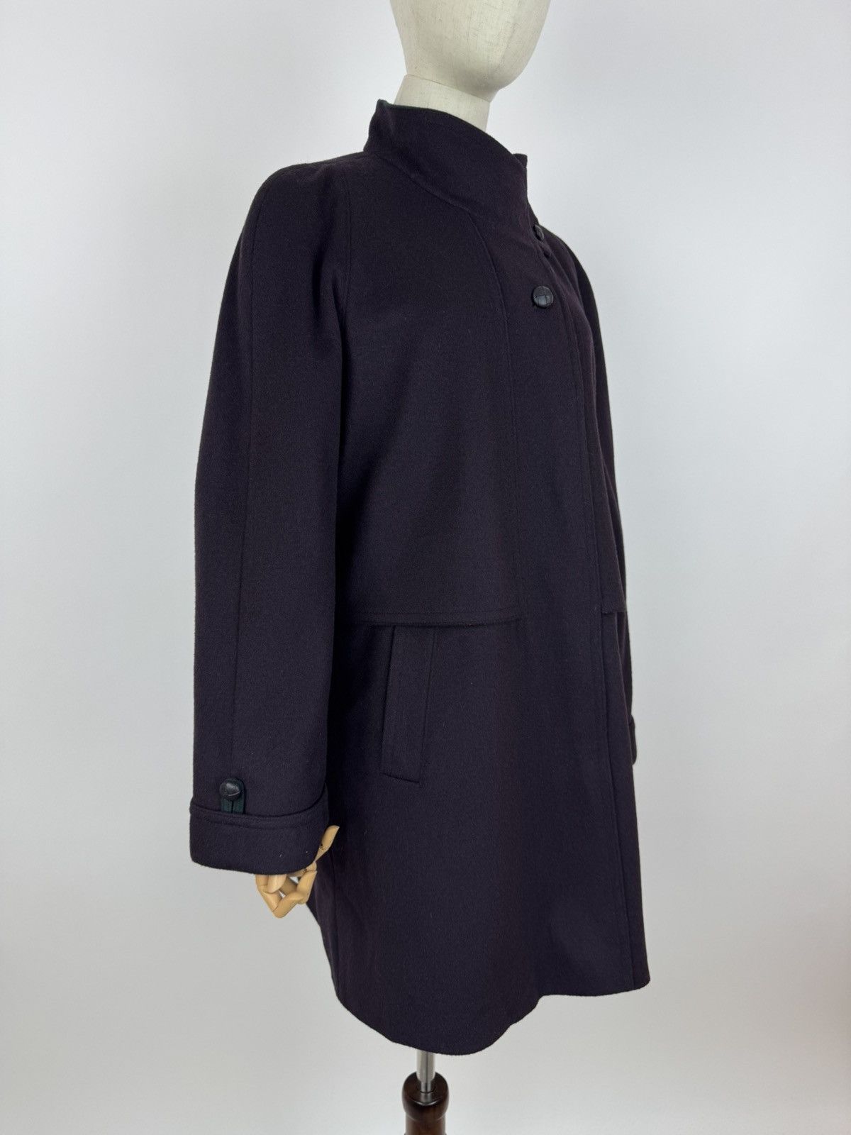 Other Alpaca Loden Burgundy Wool Trench coat Womens Size 42 Size M / US 6-8 / IT 42-44 - 4 Thumbnail