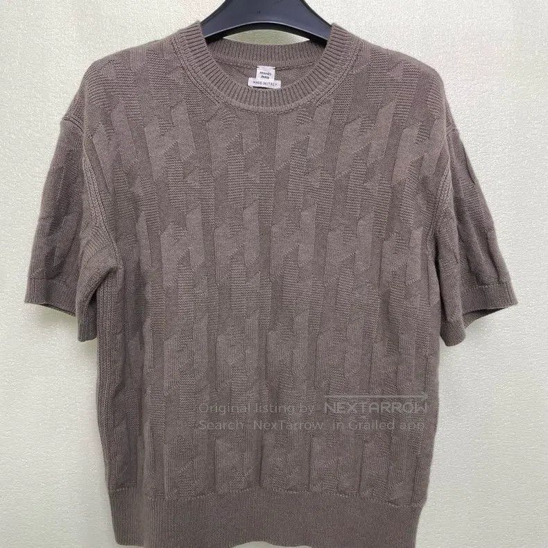 Hermes Hermes H Pattern Short Sleeve Crew Neck Top Size XS / US 0-2 / IT 36-38 - 1 Thumbnail