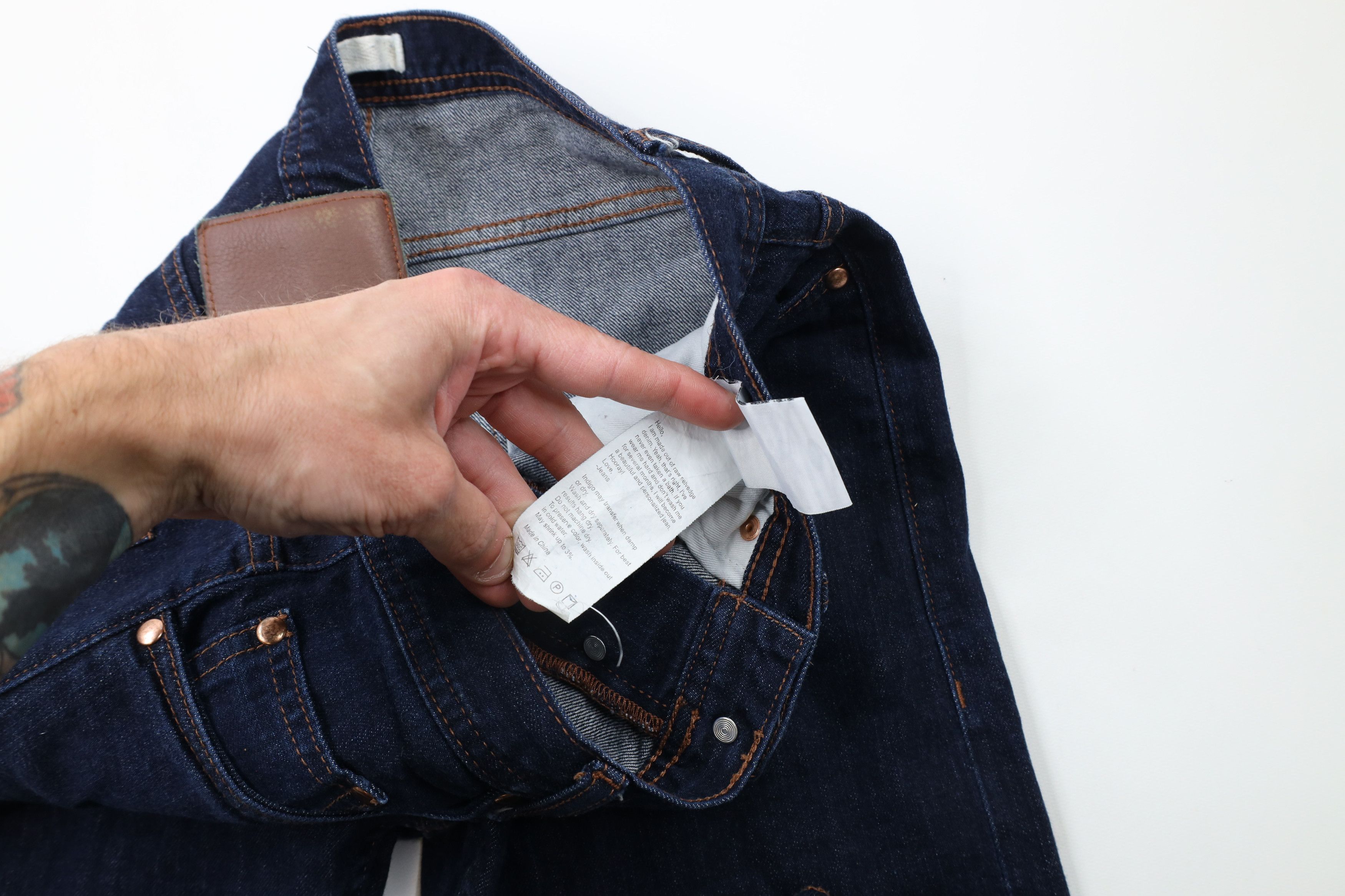 Vintage Unbranded Brand Selvedge Denim Button Fly Jeans Tapered Size US 32 / EU 48 - 8 Thumbnail
