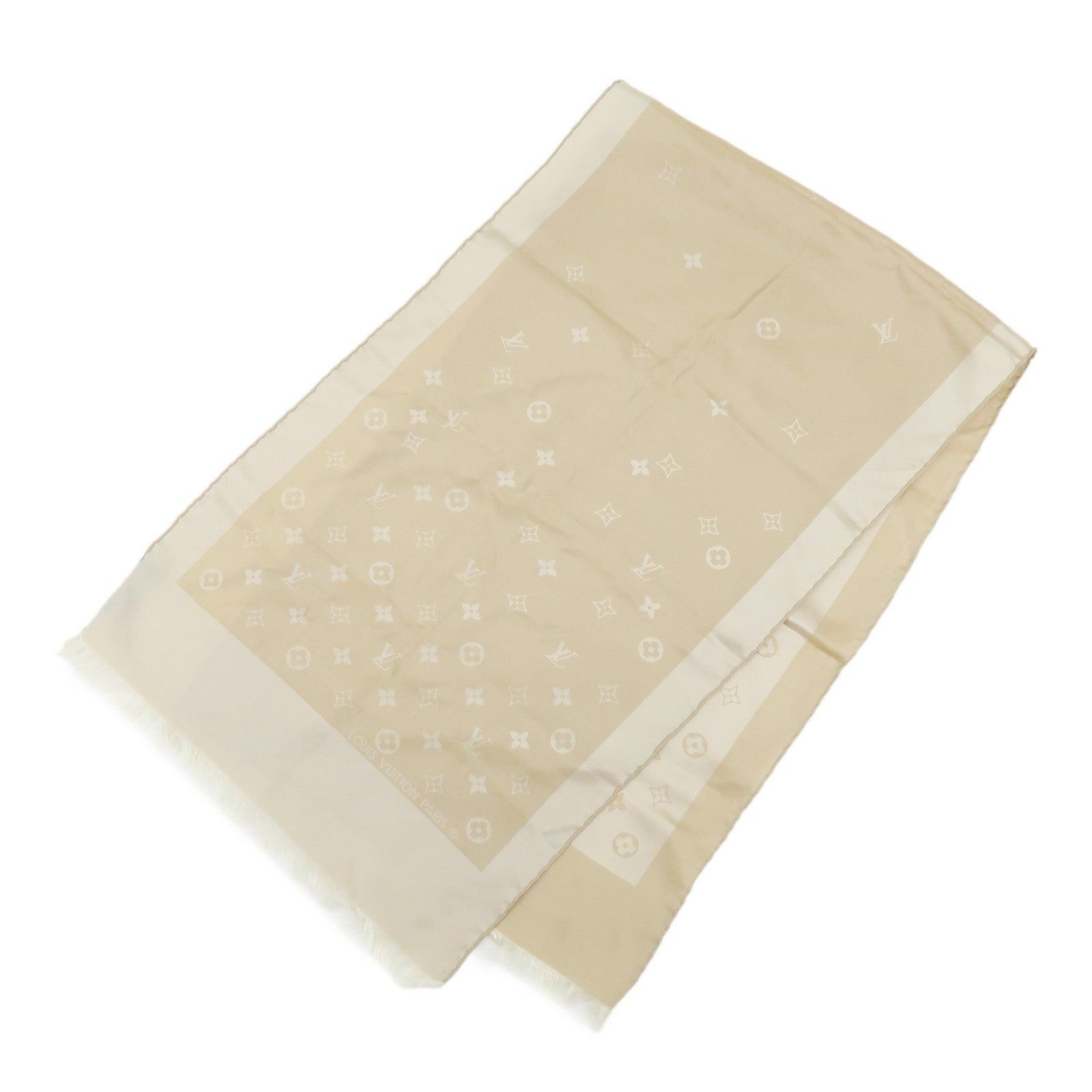 Louis Vuitton Louis Vuitton Monogram Echarpe Capri Silk Scarf Beige Size ONE SIZE - 1 Thumbnail