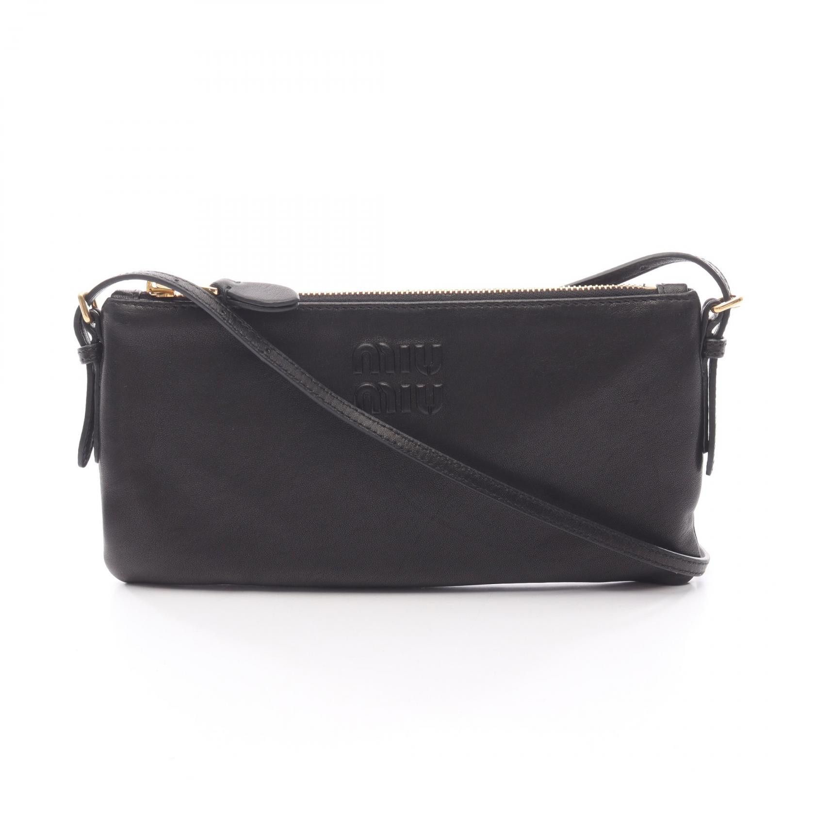 Miu Miu Miu Miu Miu Miu Leather Shoulder Bag Leather Shoulder Bag 5NI007AEFXF0002 DUTY FREE for USA Size ONE SIZE - 1 Thumbnail