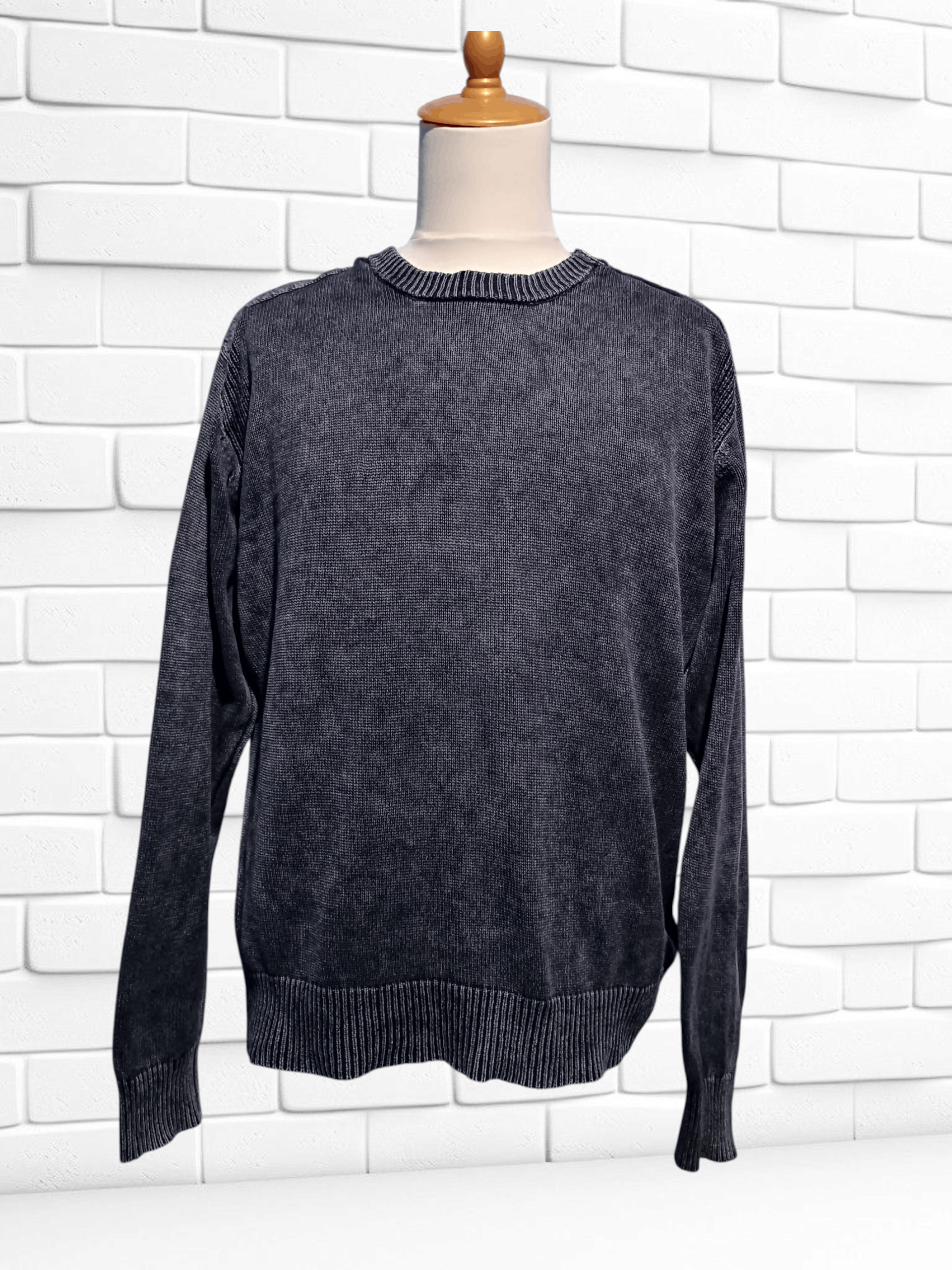 Japanese Brand Niko And... Black Acid Wash Ribbed Knit Jumper Size US XL / EU 56 / 4 - 3 Thumbnail