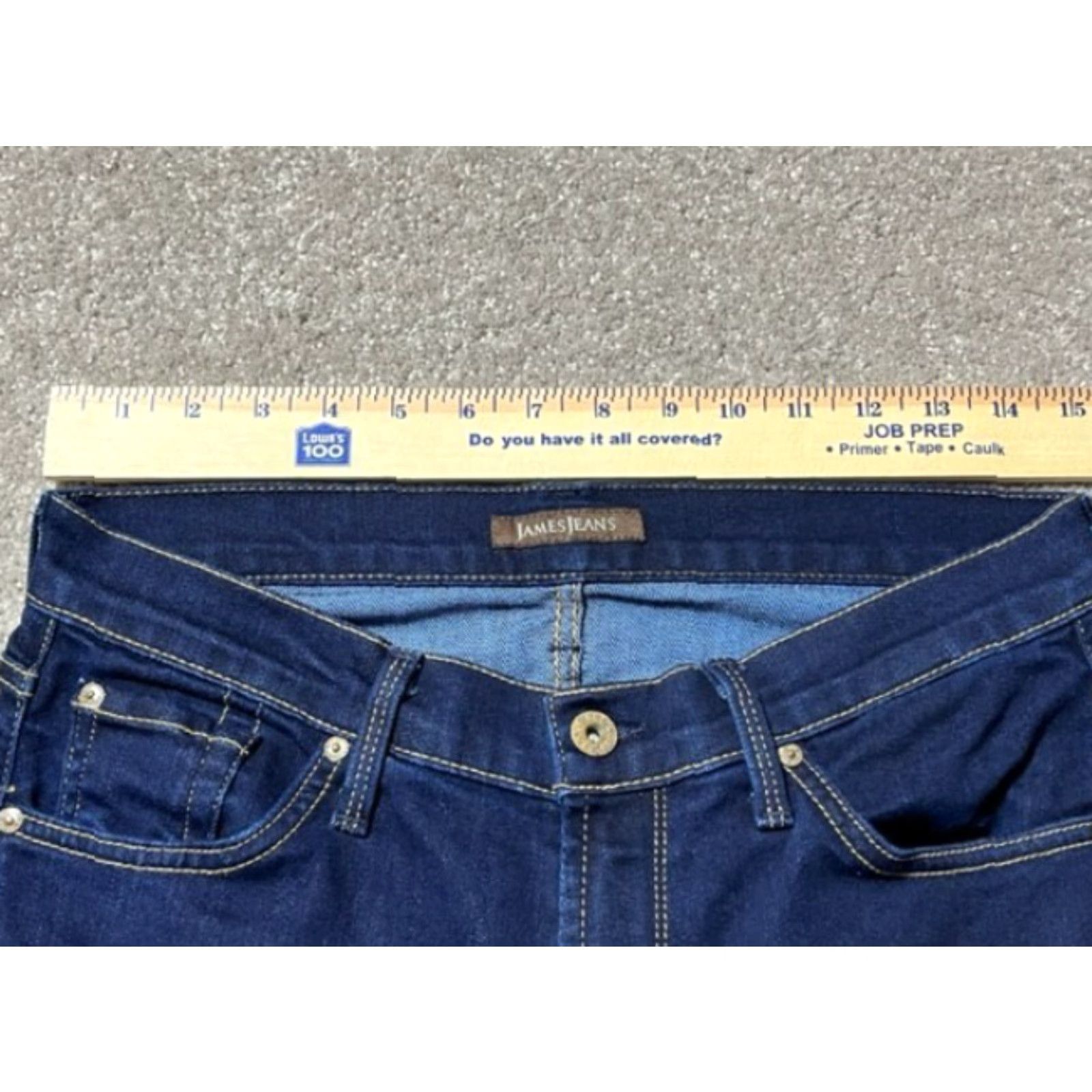 Denime James Jeans Womens 29 Hector Low Rise Bootcut Dark Wash Denim Stretch Blue Jeans Size 29" - 3 Thumbnail