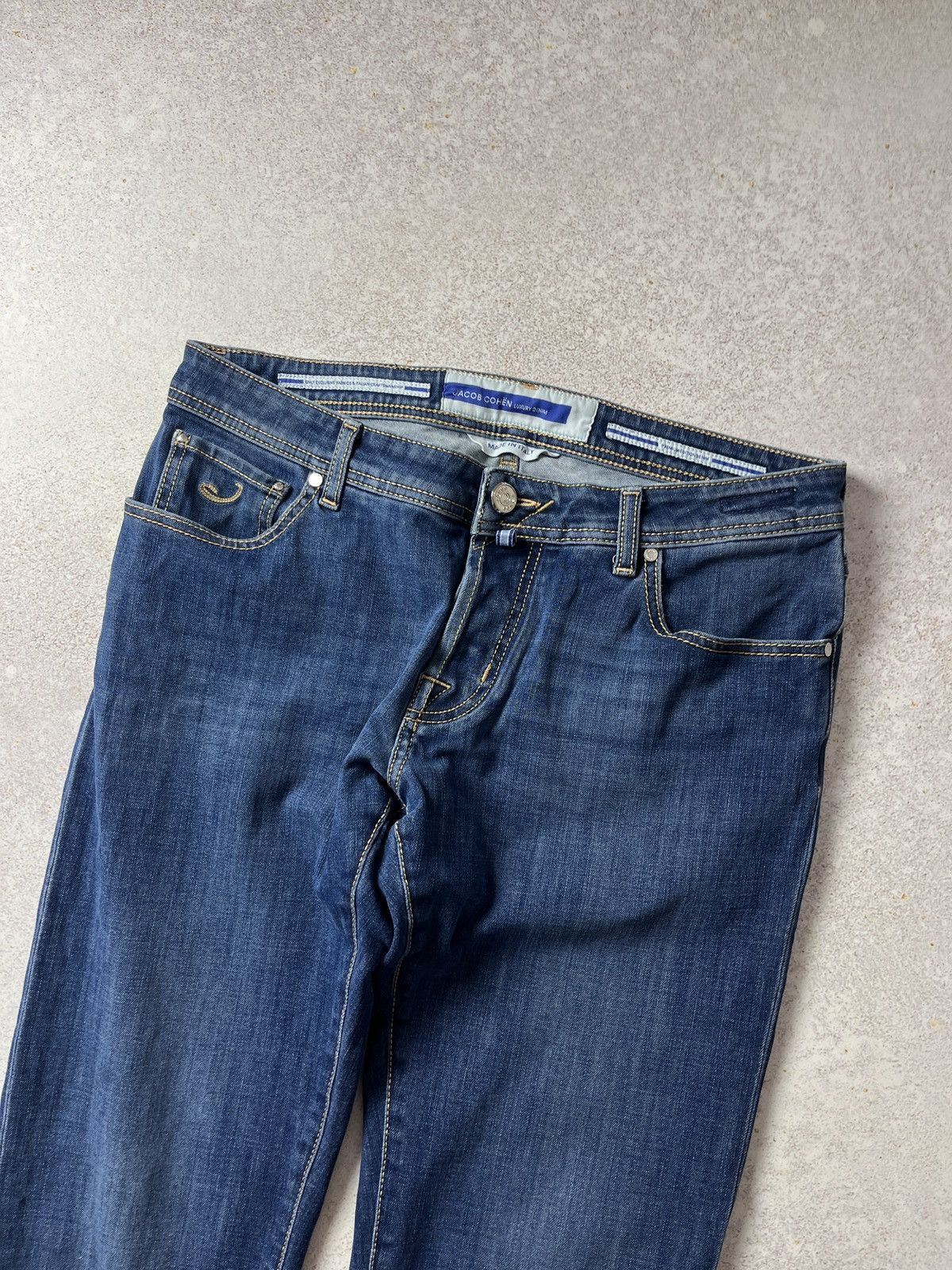 Jacob Cohen Nick Slim Fit Denim Luxury Jeans Blue Size 34
