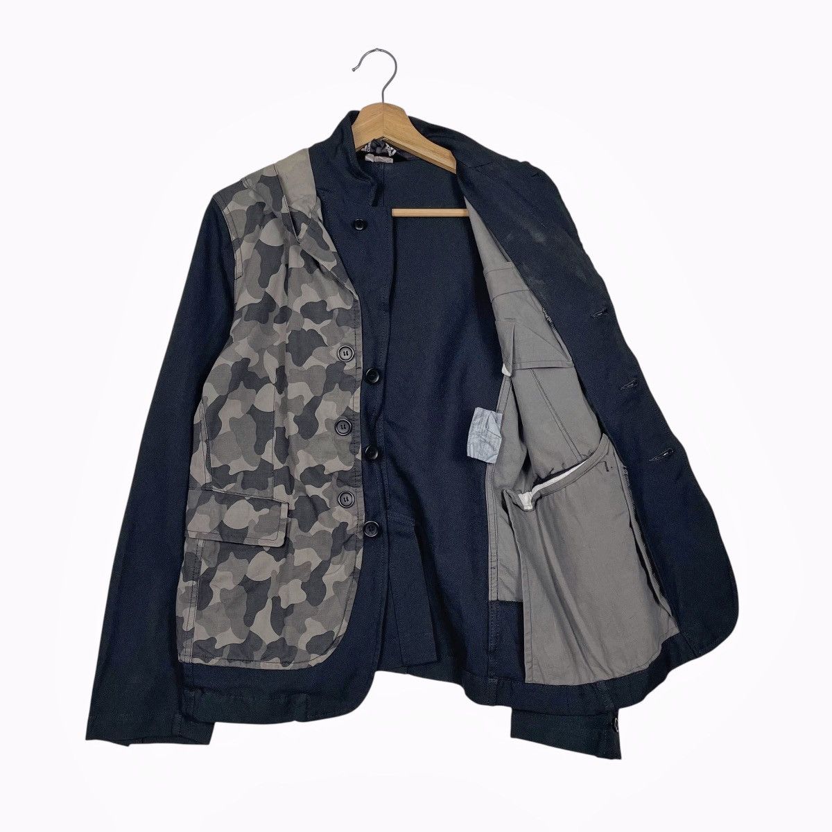 Comme des Garcons Black Comme Des Garcons Camo Double Layer Hooded Jacket Size US M / EU 48-50 / 2 - 10 Thumbnail