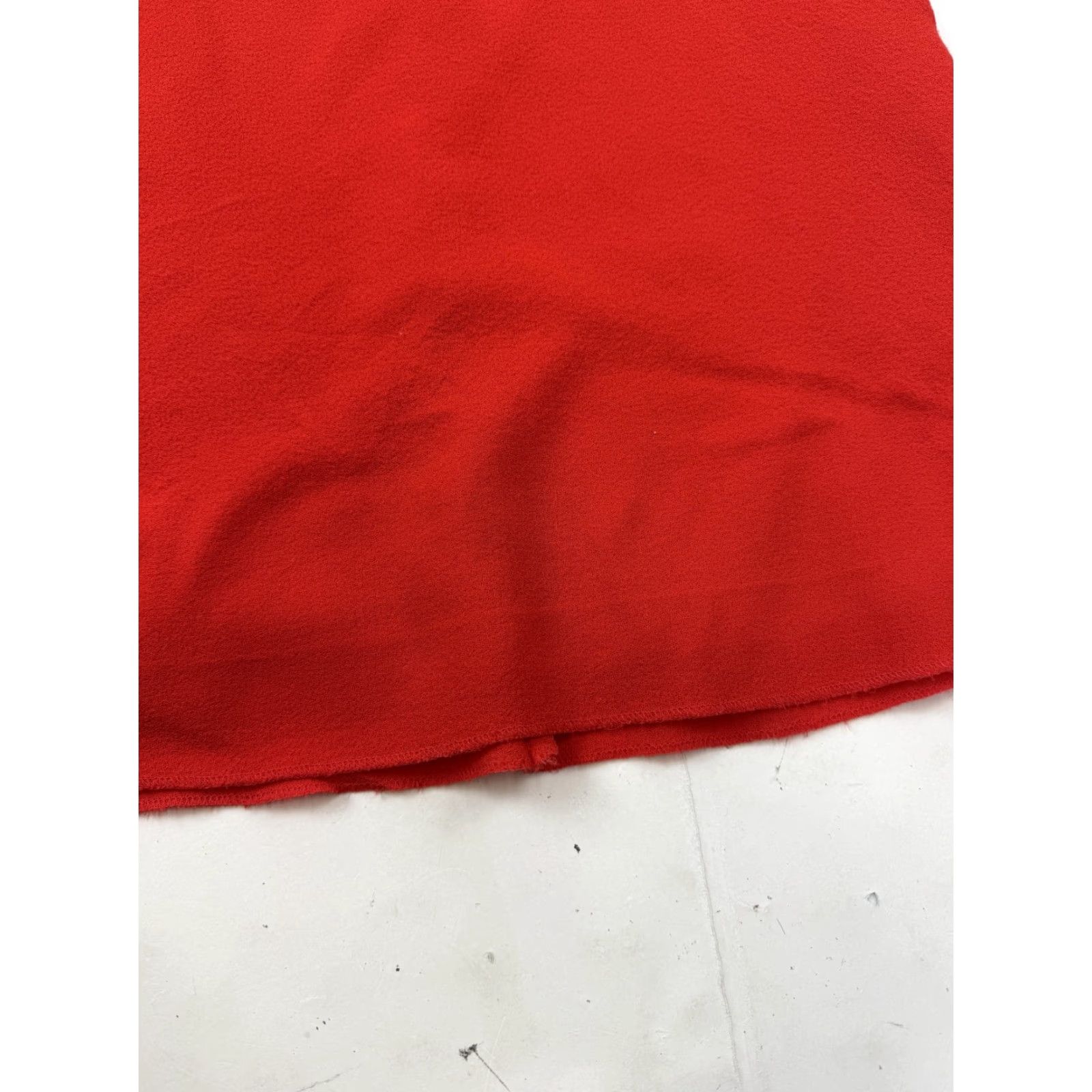Vintage Goat Dress Womens 8 Red Wool Mock Neck Shift 3/4 Sleeve Button Detail Short Size 30" / US 8 / IT 44 - 3 Thumbnail