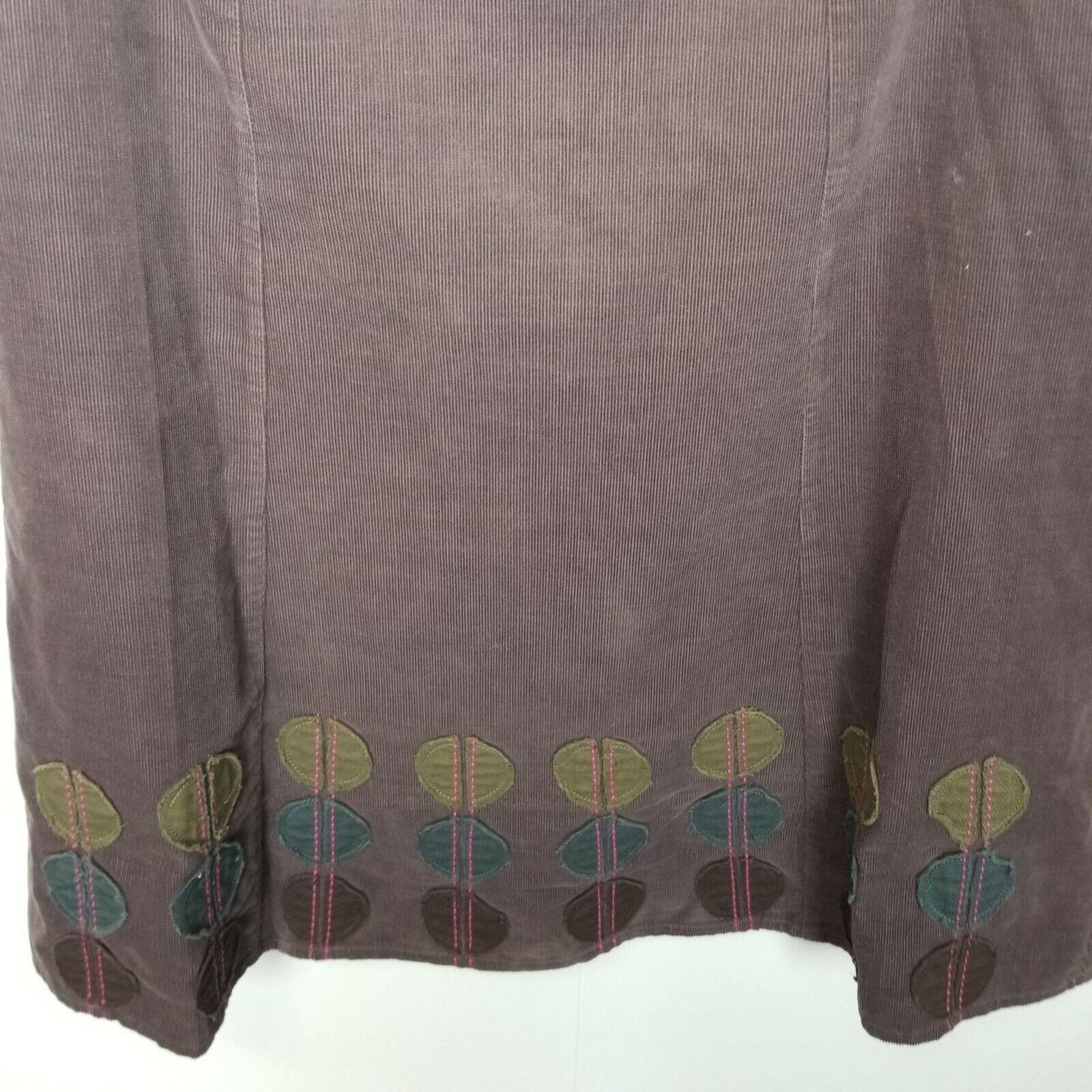 Boden Boden Womens Corduroy Skirt Y2K Chocolate Brown 8L Geometric Size 30" / US 8 / IT 44 - 3 Thumbnail