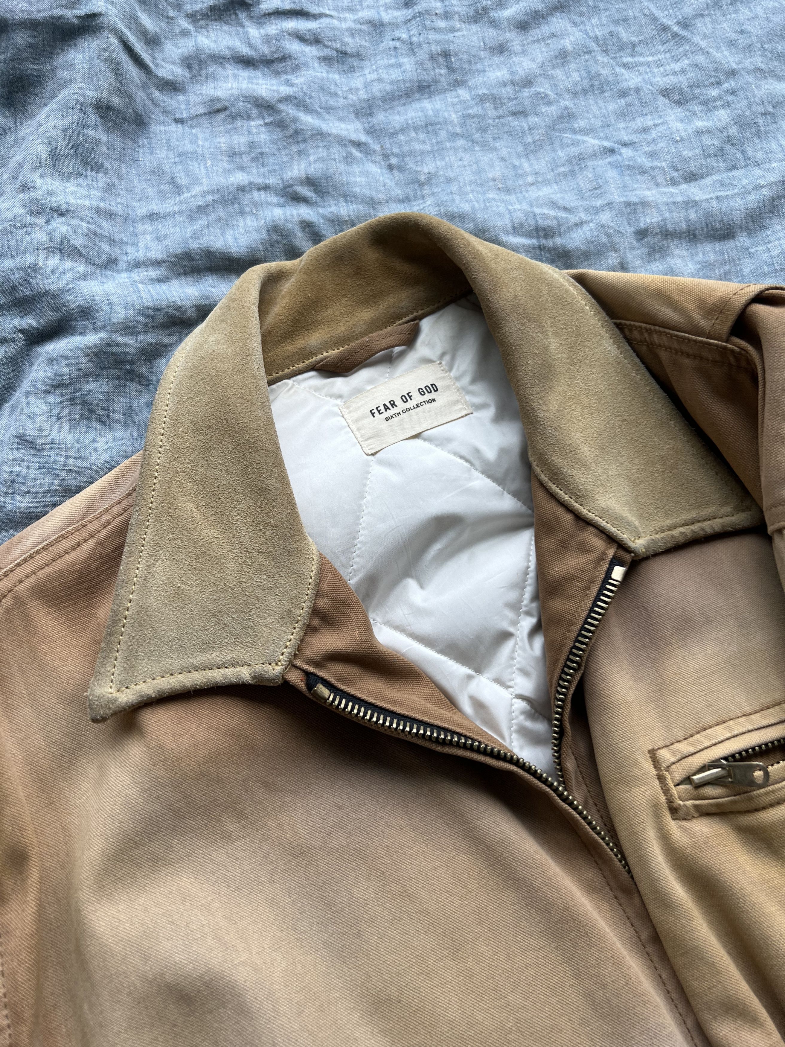 6TH Sixth Collection Heavy Canvas Zip-Front Work Jacket