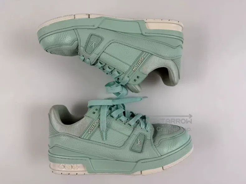 Louis Vuitton Louis Vuitton Trainer macaron mint green board shoes Size US 6.5 / EU 39-40 - 5 Thumbnail