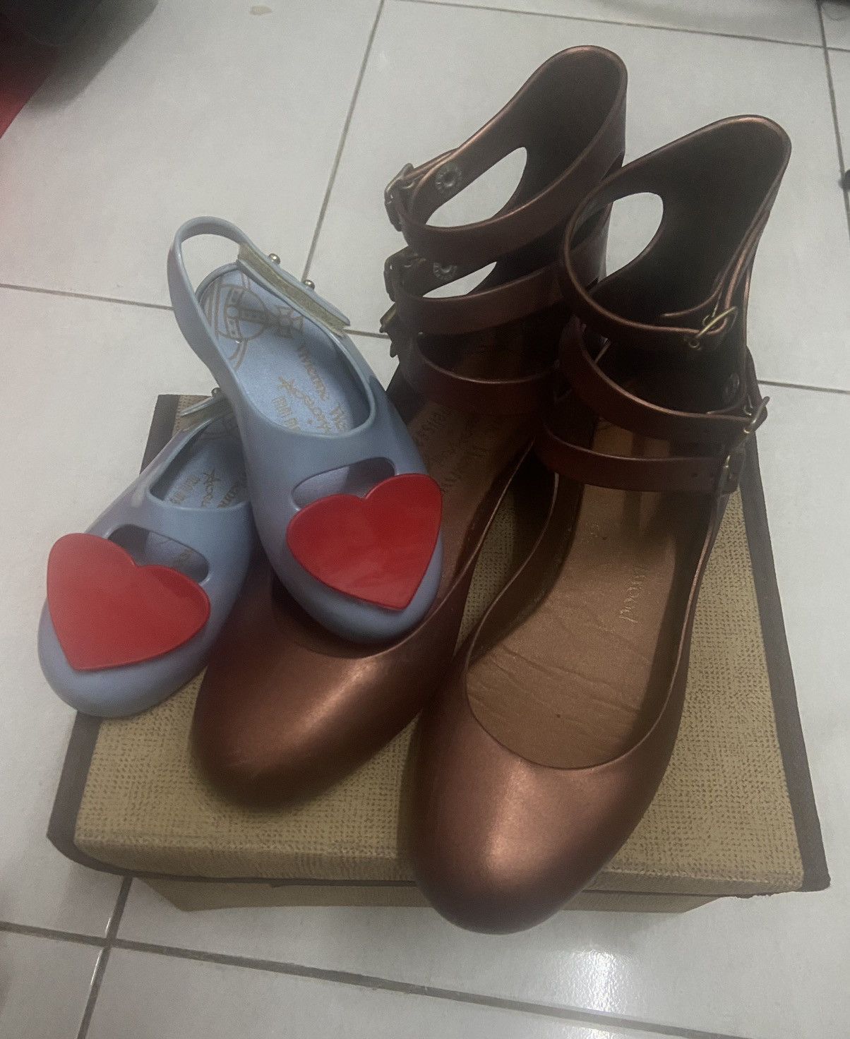 Designer × Vivienne Westwood VIVIENNE WESTWOOD ANGLOMANIA X MELISSA 2 PAIR❤️❤️ Size US 7 / IT 37 - 1 Thumbnail