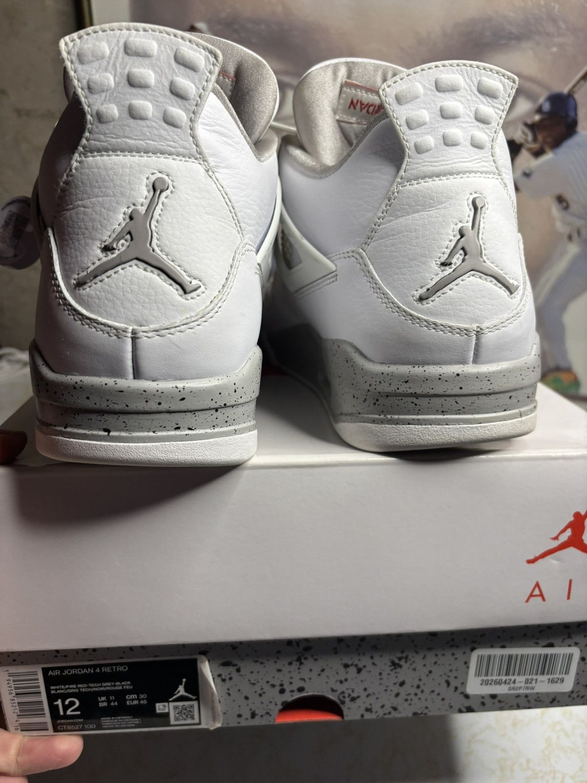 Jordan Brand Jordan Retro 4 ‘white oreo’ Size US 12 / EU 45 - 7 Thumbnail