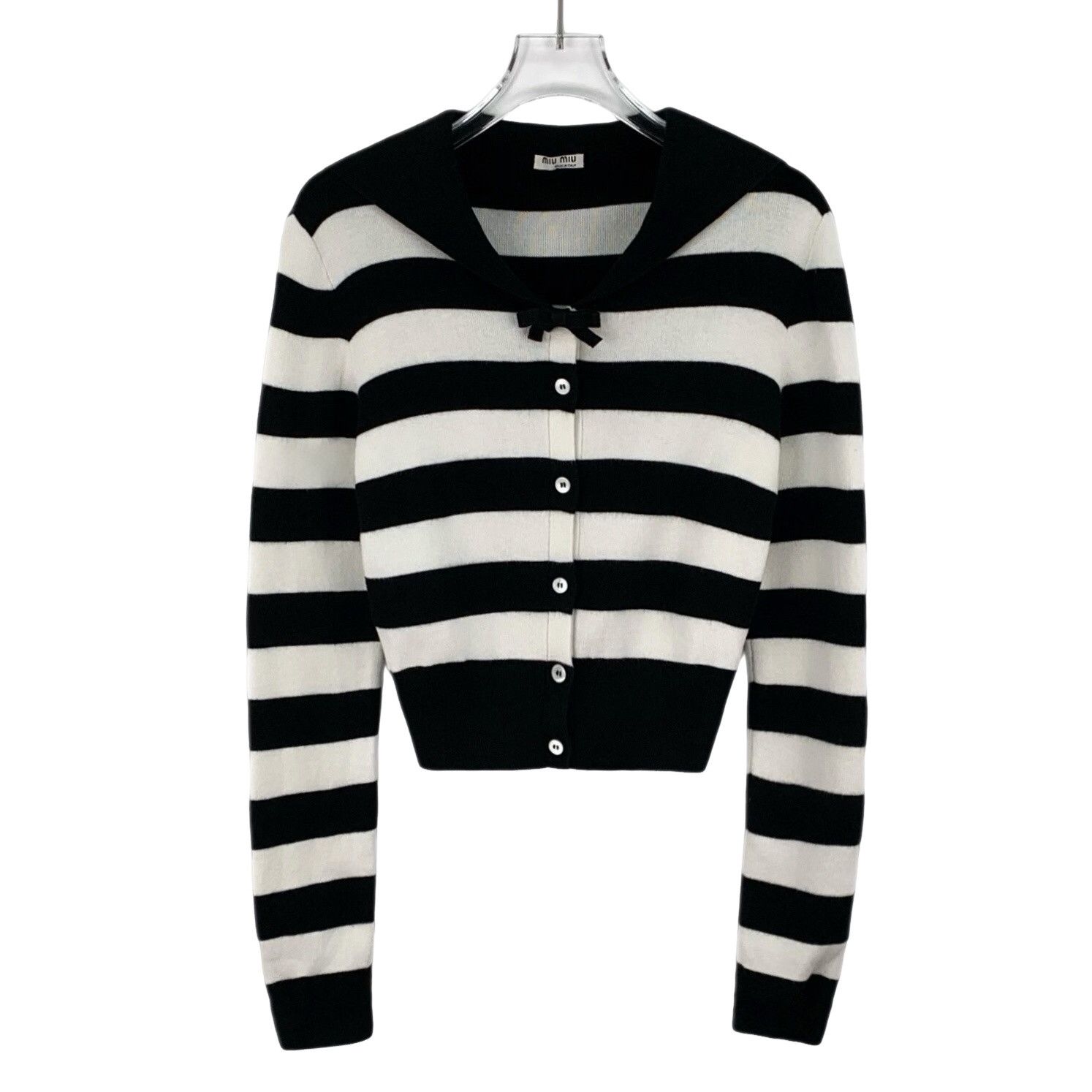 Miu Miu Miu Miu Striped Sailor Collar Cardigan 38 Size XS / US 0-2 / IT 36-38 - 1 Thumbnail