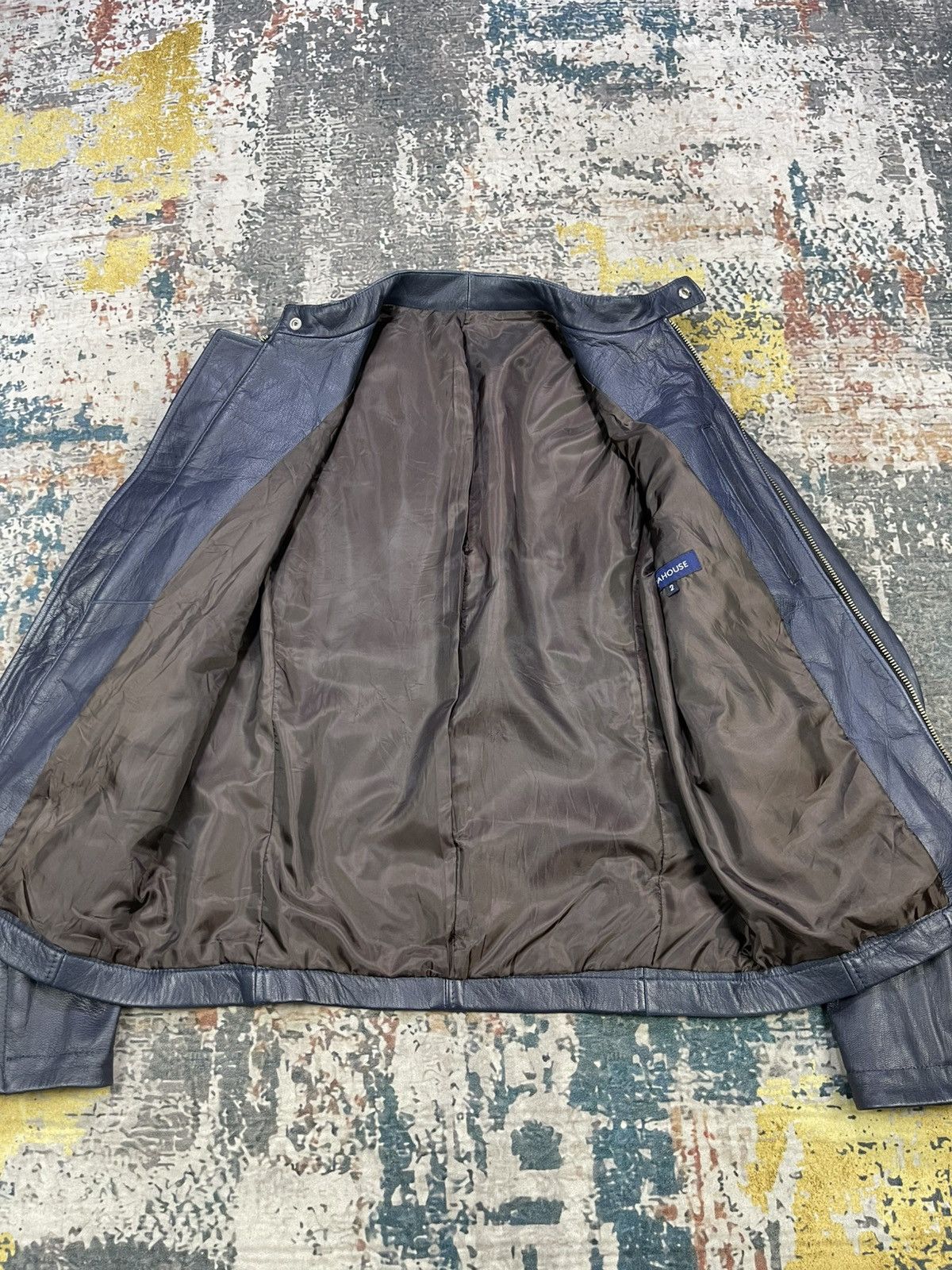 ABAHOUSE Abahouse Cafe Racer Goat Skin Leather Jacket Size US XS / EU 42 / 0 - 7 Thumbnail