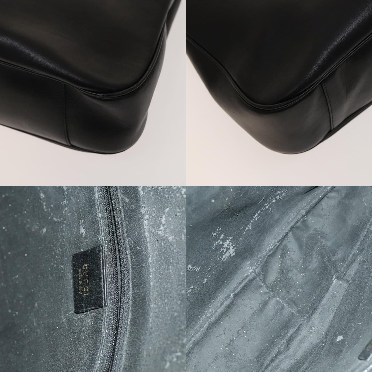Gucci GUCCI Bamboo Shoulder Bag Leather Black Gold 001 1998 001 Size ONE SIZE - 11 Thumbnail