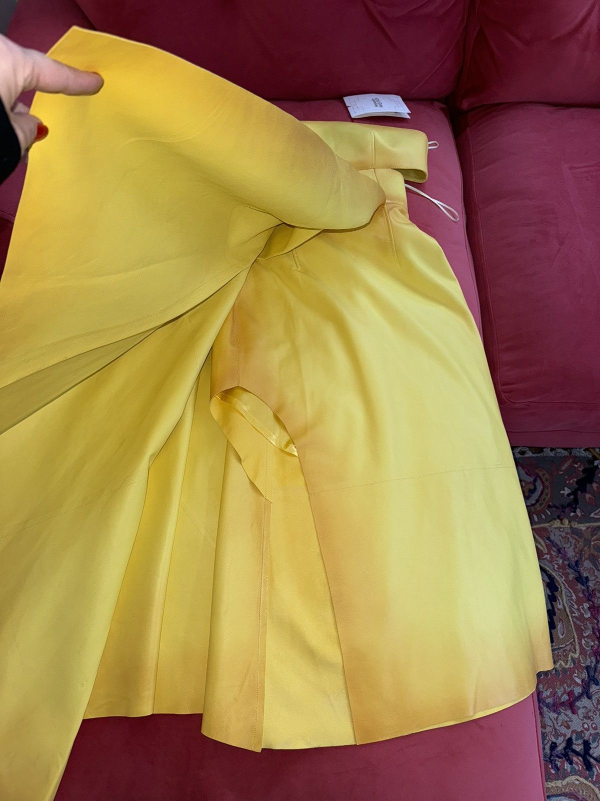 Alexander McQueen Alexander McQueen yellow leather dress, size XS Size XS / US 0-2 / IT 36-38 - 6 Thumbnail