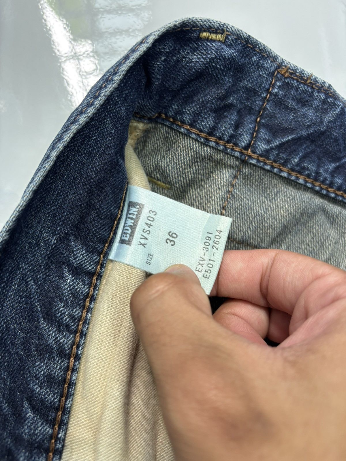 Kapital 🔥EDWIN EXCLUSIVE VINTAGE COWHIDE PATCHES POCKET DENIM JEANS Size US 38 / EU 54 - 13 Thumbnail