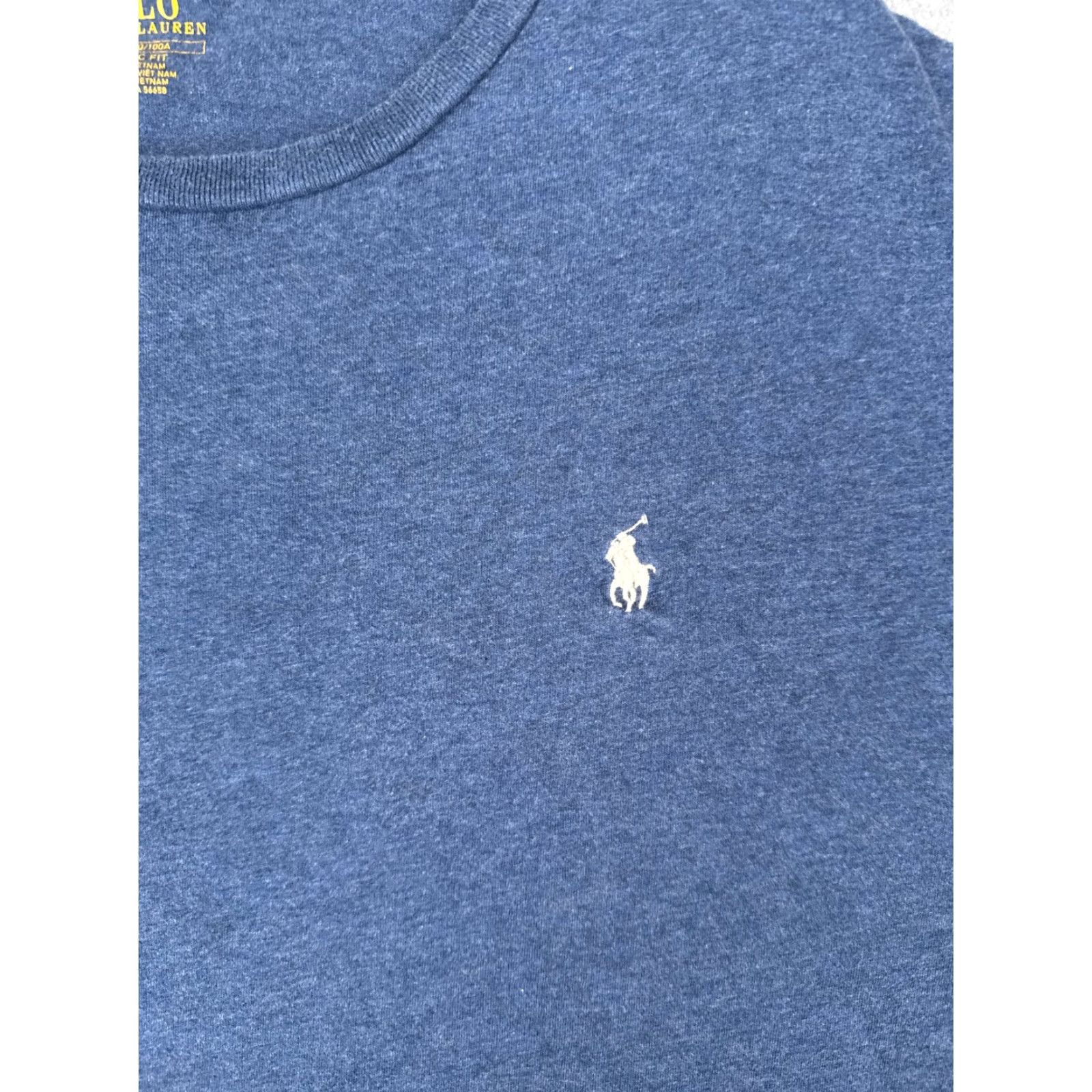 Ralph Lauren VINTAGE Polo Ralph Lauren Shirt Adult Large Blue Long Sleeve Crew Neck 100% Cotton READ Size US L / EU 52-54 / 3 - 6 Thumbnail
