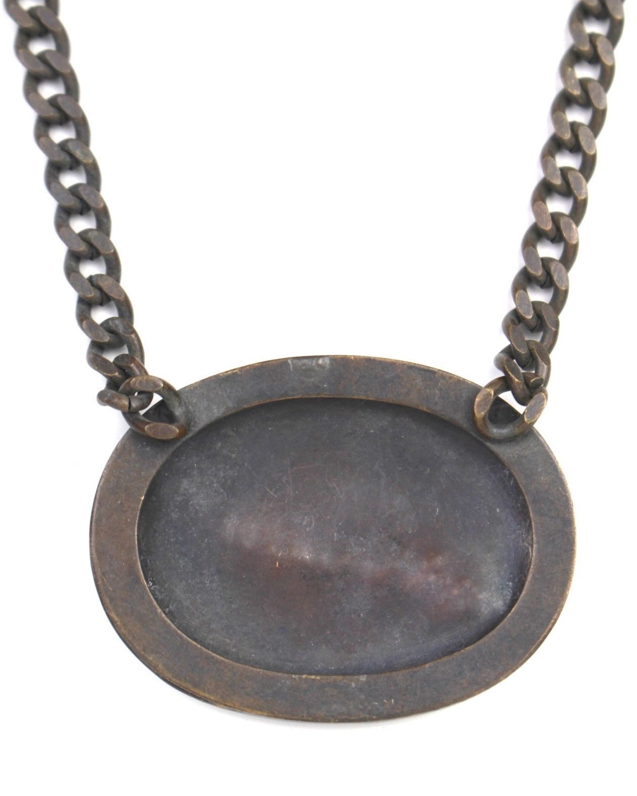 Hysteric Glamour 2000S JAPANESE MADE BRUTALIST COPPER OVAL CHAIN NECKLACE Size ONE SIZE - 4 Thumbnail