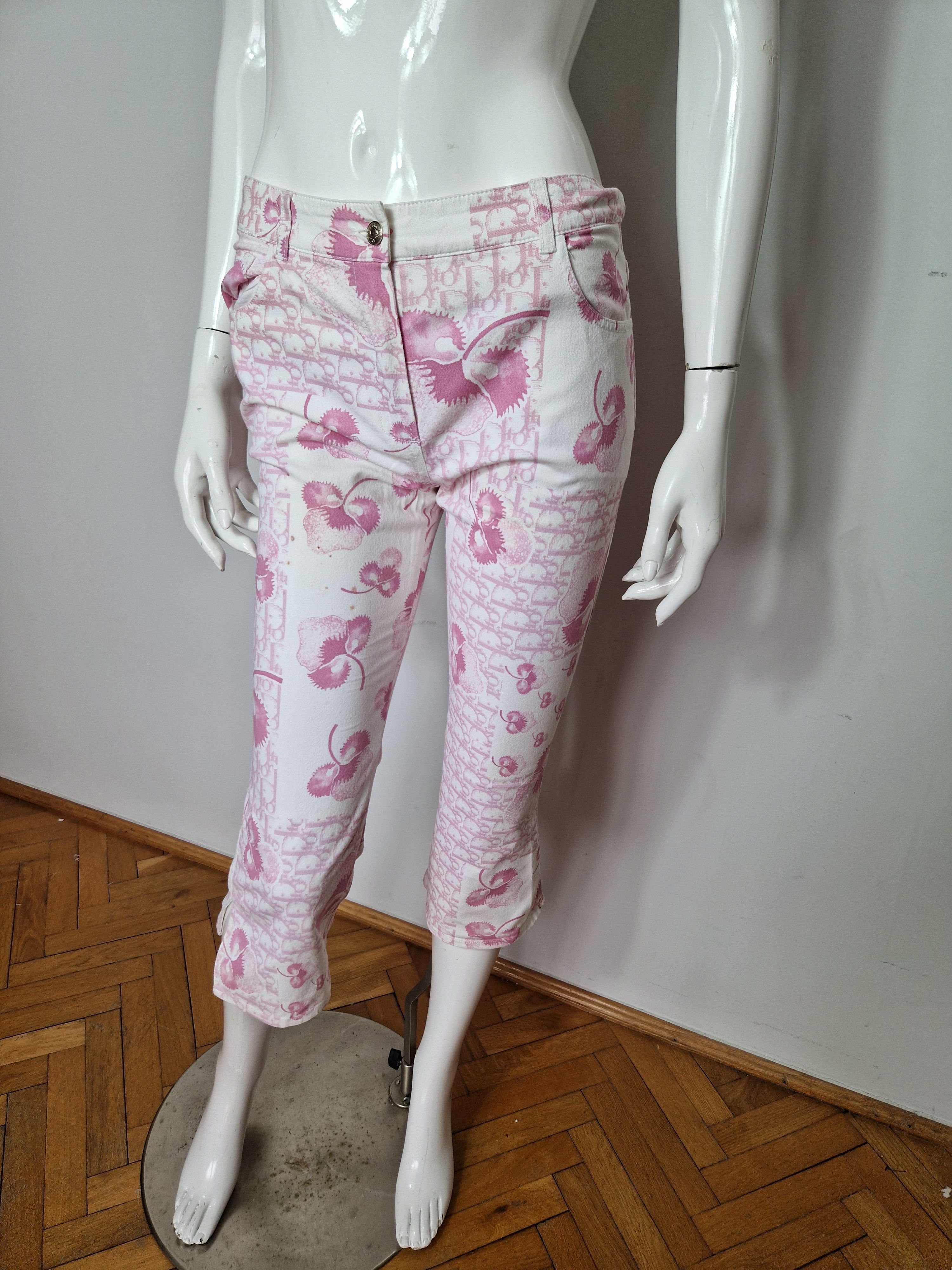 Dior Christian Dior pink monogram 3/4 pants Size 27" / US 4 / IT 40 - 10 Thumbnail