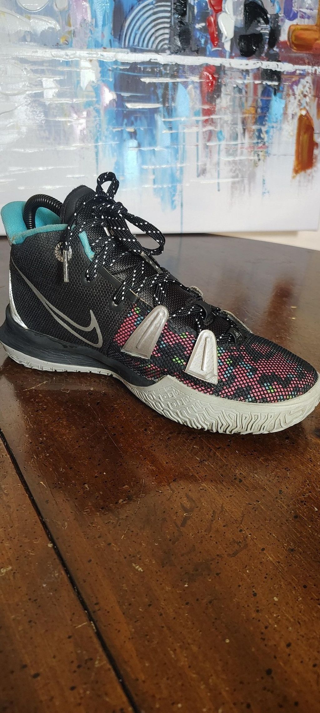 Nike Nike Kyrie 7 Shoes Size 5.5Y Black Multicolor CT4080-008 Size US 5.5 / IT 35.5 - 6 Thumbnail
